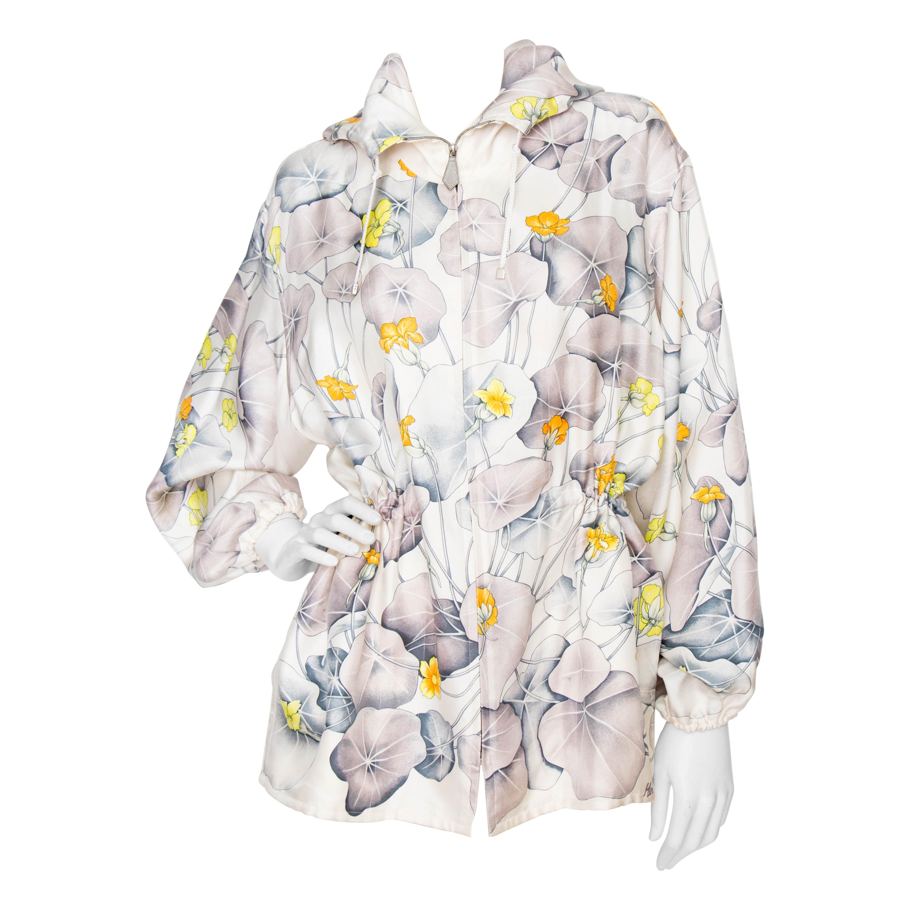 A 1990s Vintage Hermès Floral Silk Jacket 