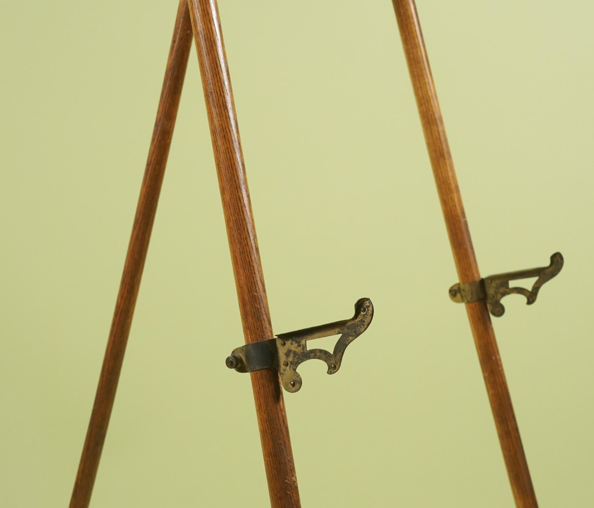 Cast 19th C. Brass Mounted Bamboo Easel from the Estate of Sir John Richardson For Sale