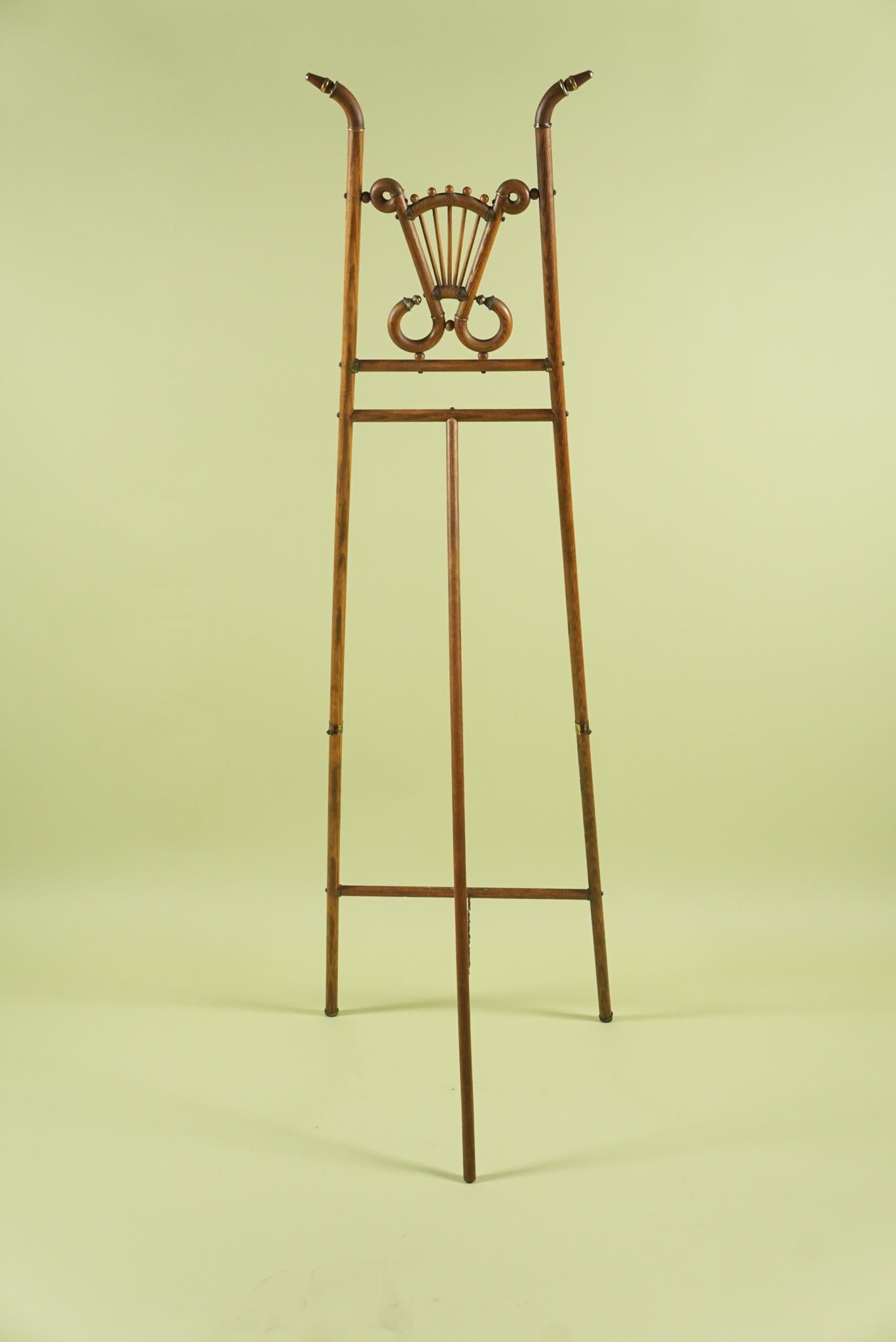 19th Century 19th C. Brass Mounted Bamboo Easel from the Estate of Sir John Richardson For Sale