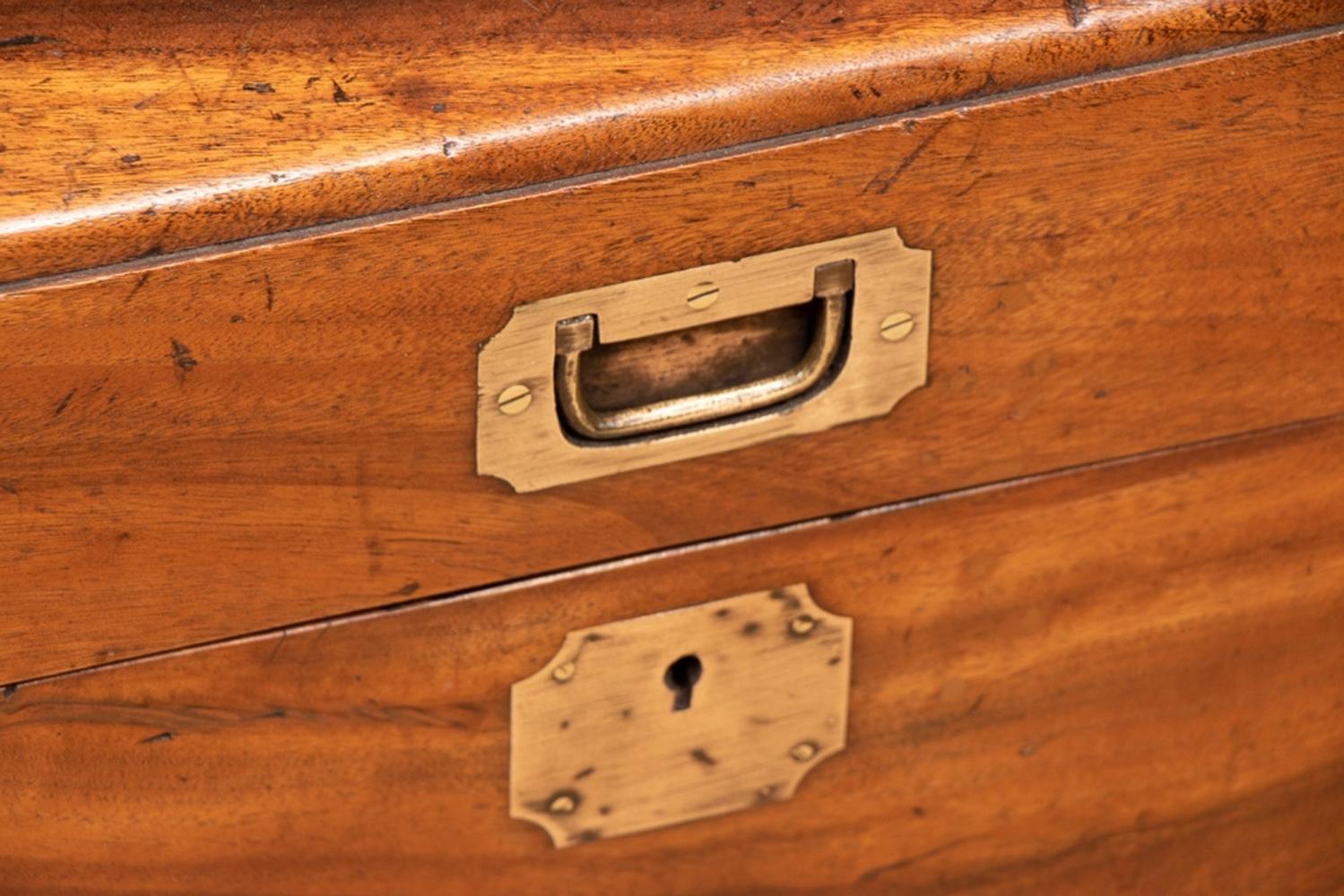 19th Century Camphor Wood Military Trunk, circa 1850 In Good Condition In London, Greenwich