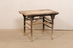 19th C. Chinese Occasional Table w/its Original Finish & Old Joinery Repairs
