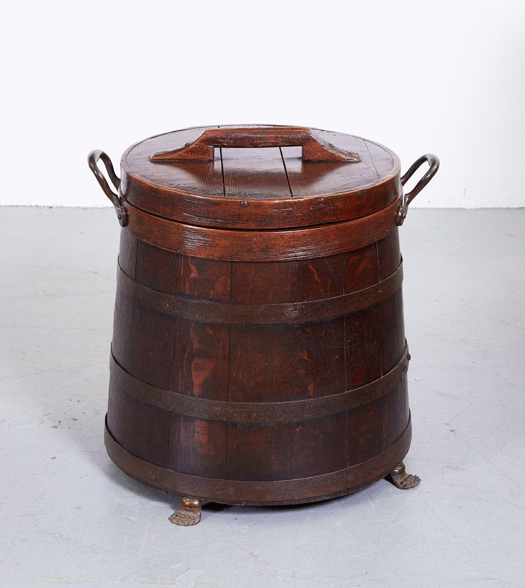 Mid-19th Century A 19th c. Clipper Ship's Staved Tack Bin For Sale