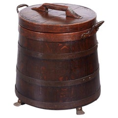 A 19th c. Clipper Ship's Staved Tack Bin