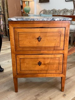 A 19th C. Continental two-drawer side table