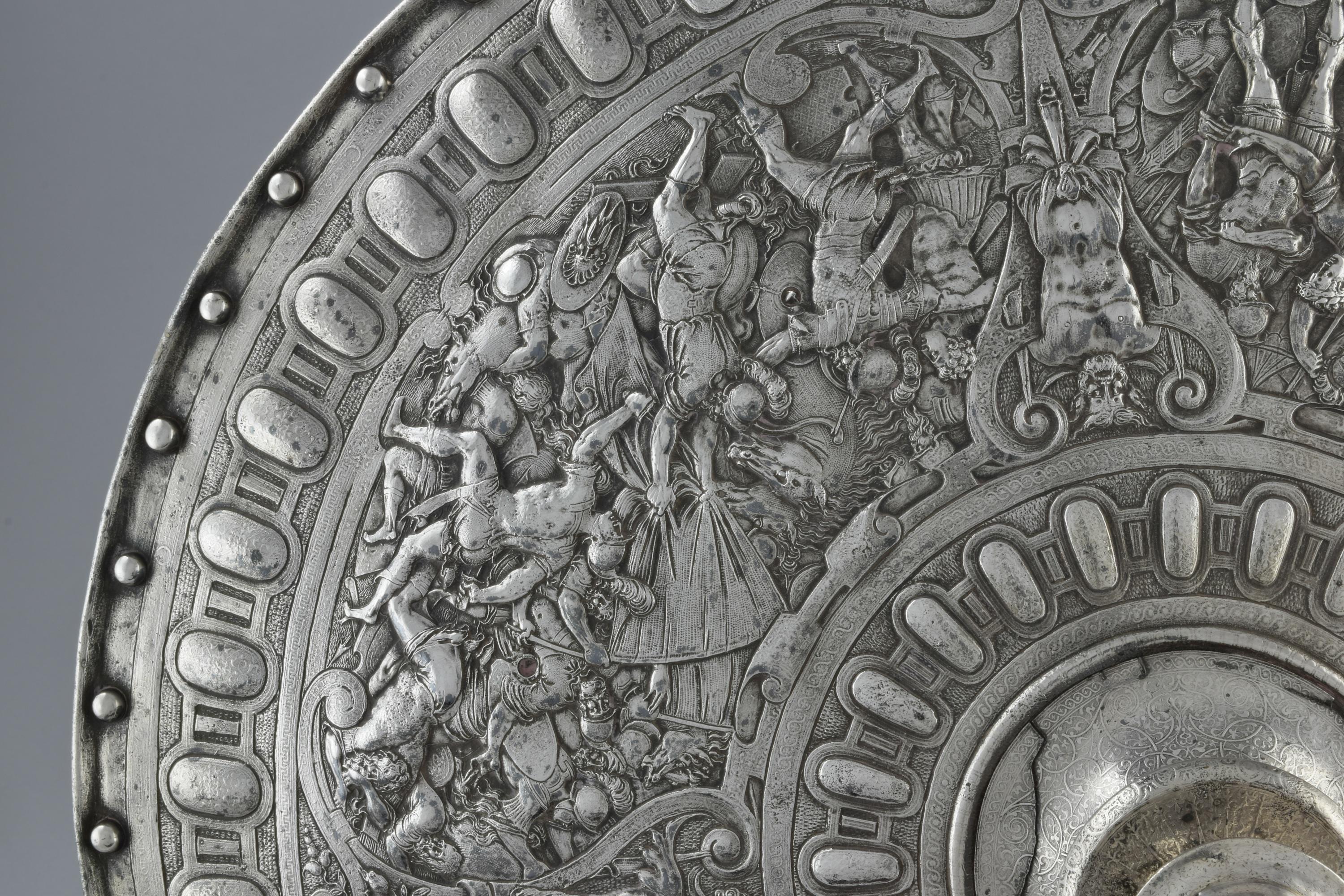 A 19th C electrotype of a 16th C Italian Shield by Elkington & Co.  For Sale 1