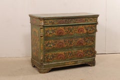 Exquisite Hand-Painted 19th Century Chest of Drawers from Europe