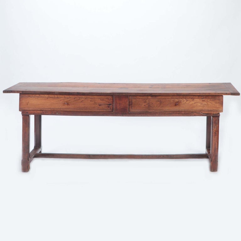 19th C French Oak Sofa Table or Console Table For Sale at 1stDibs