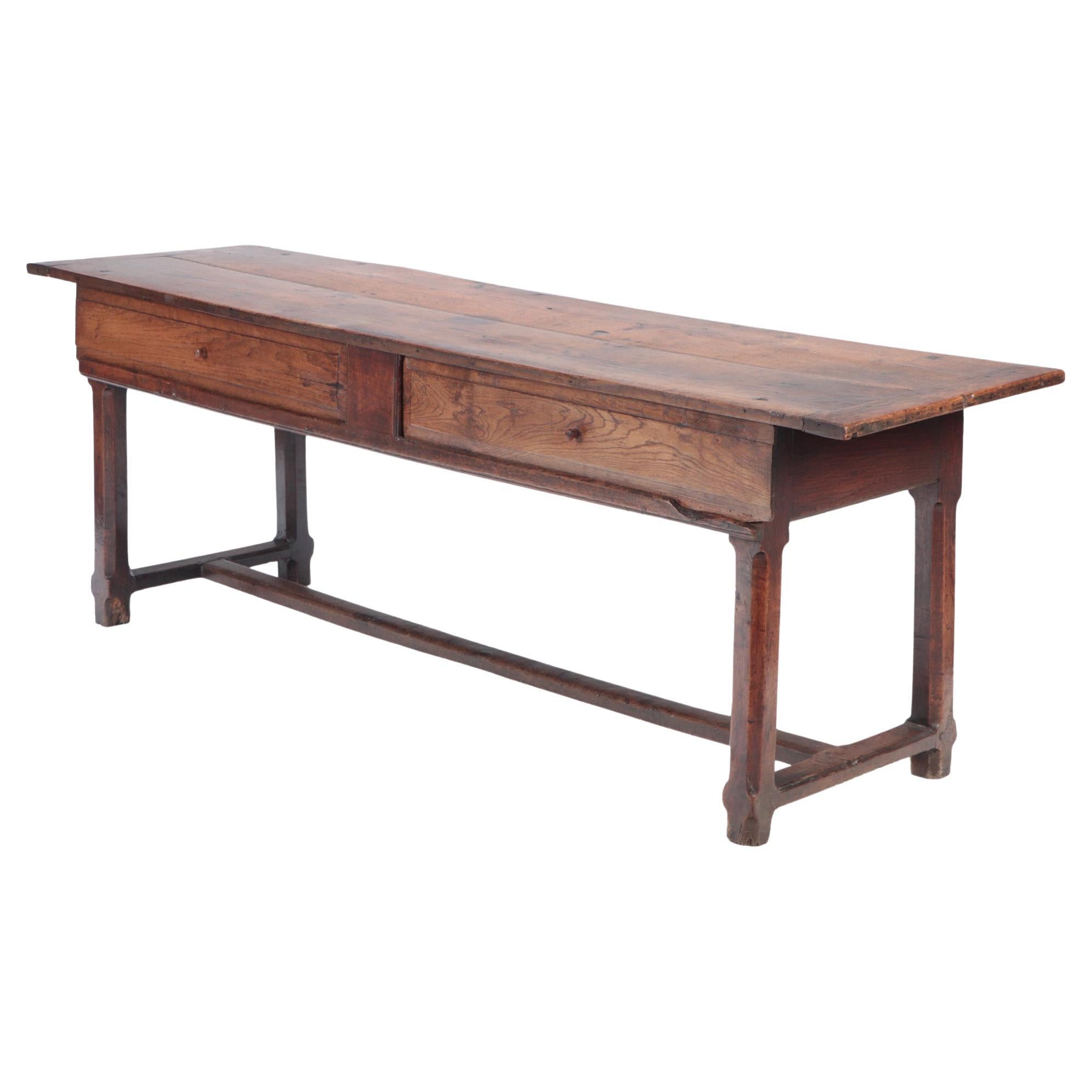 19th C French Oak Sofa Table or Console Table