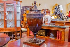 Boîtes à couteaux géorgiennes du 19ème siècle en acajou sculpté à la main