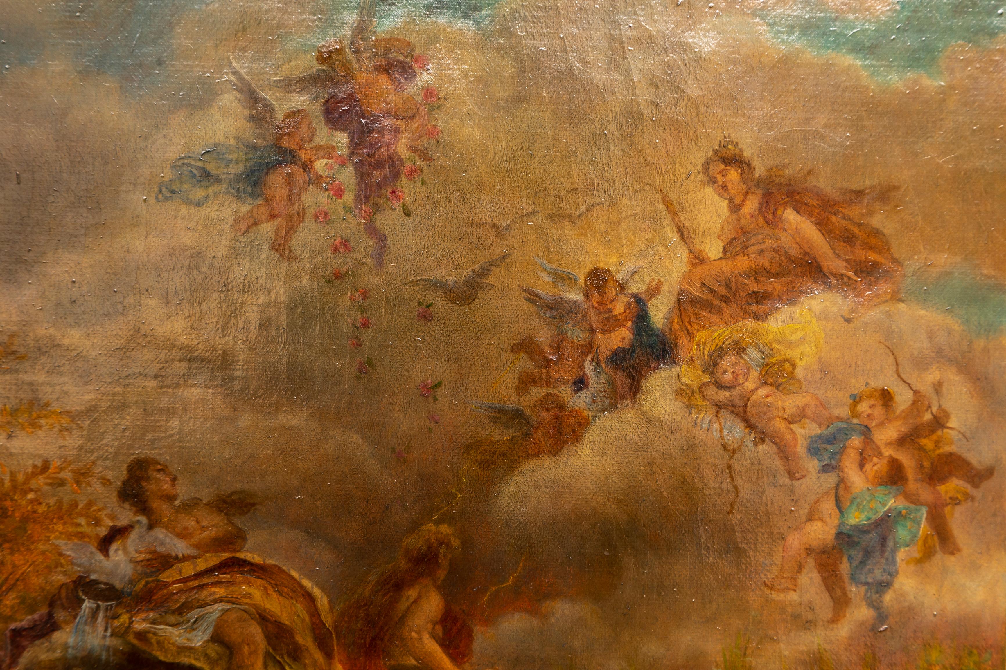 Óleo sobre lienzo italiano del siglo XIX 
