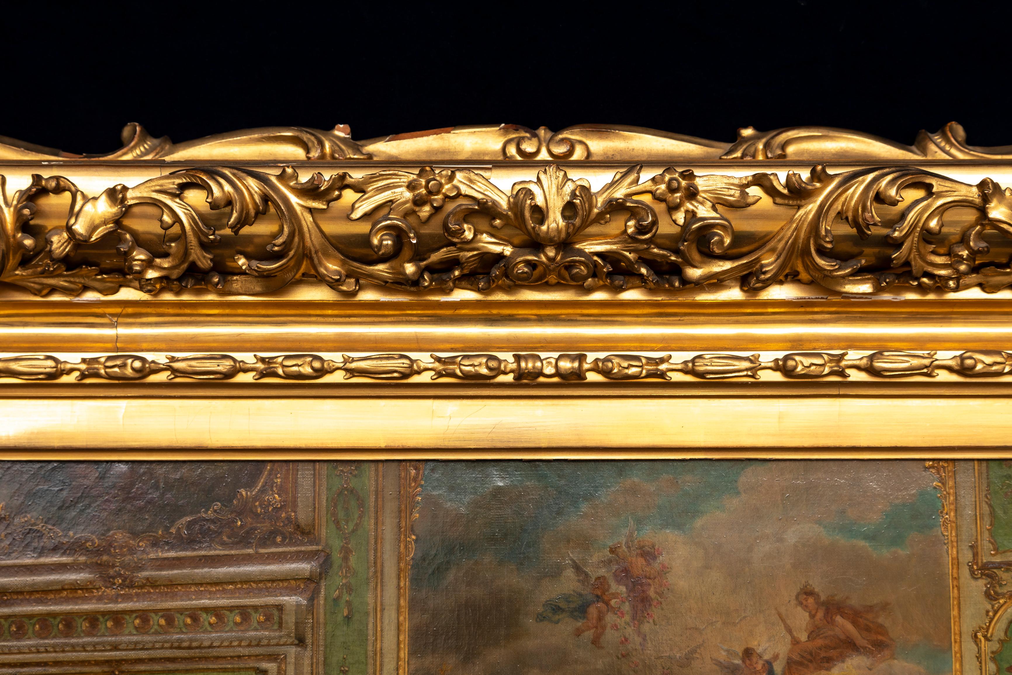Óleo sobre lienzo italiano del siglo XIX 