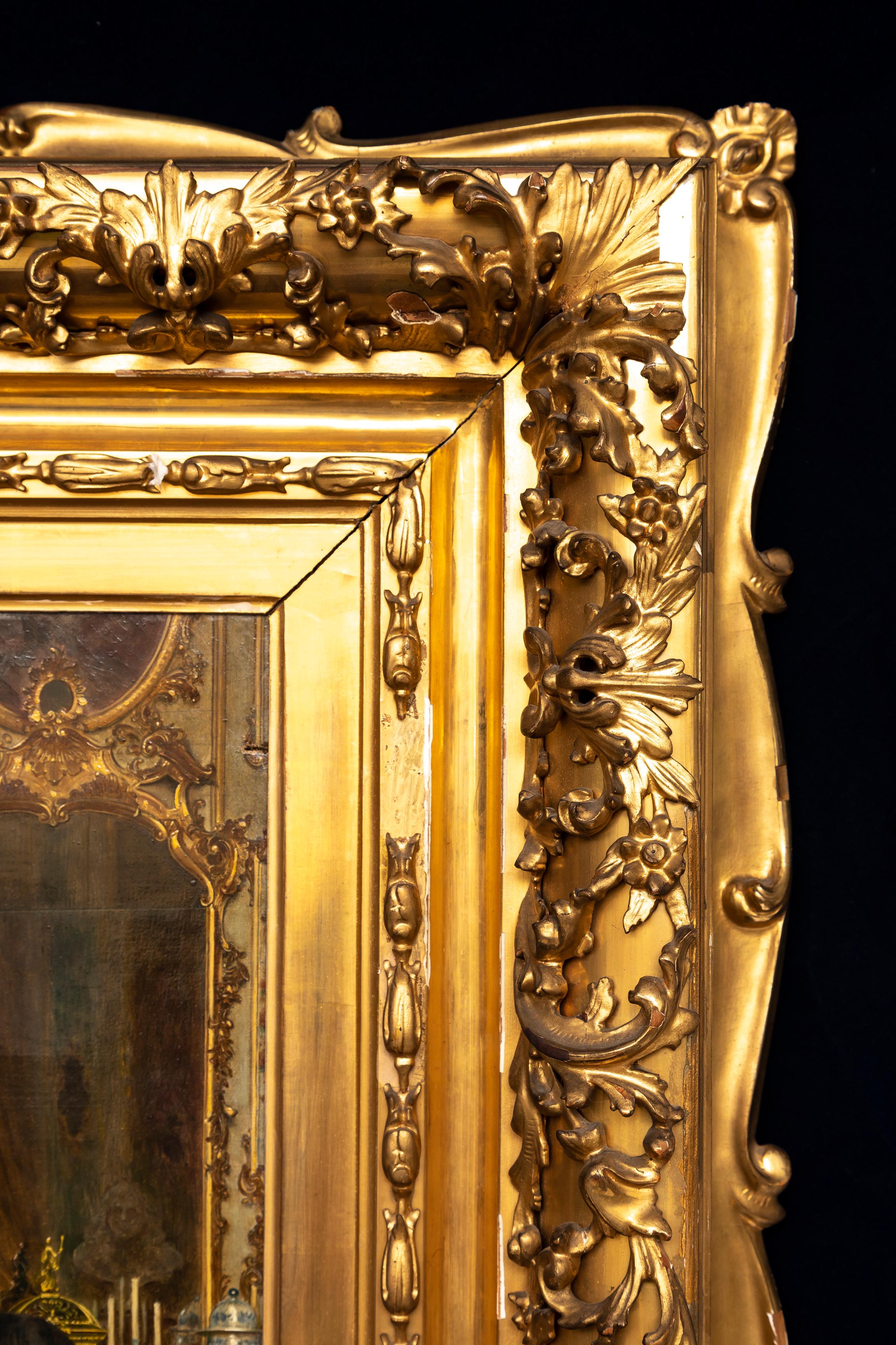 Óleo sobre lienzo italiano del siglo XIX 