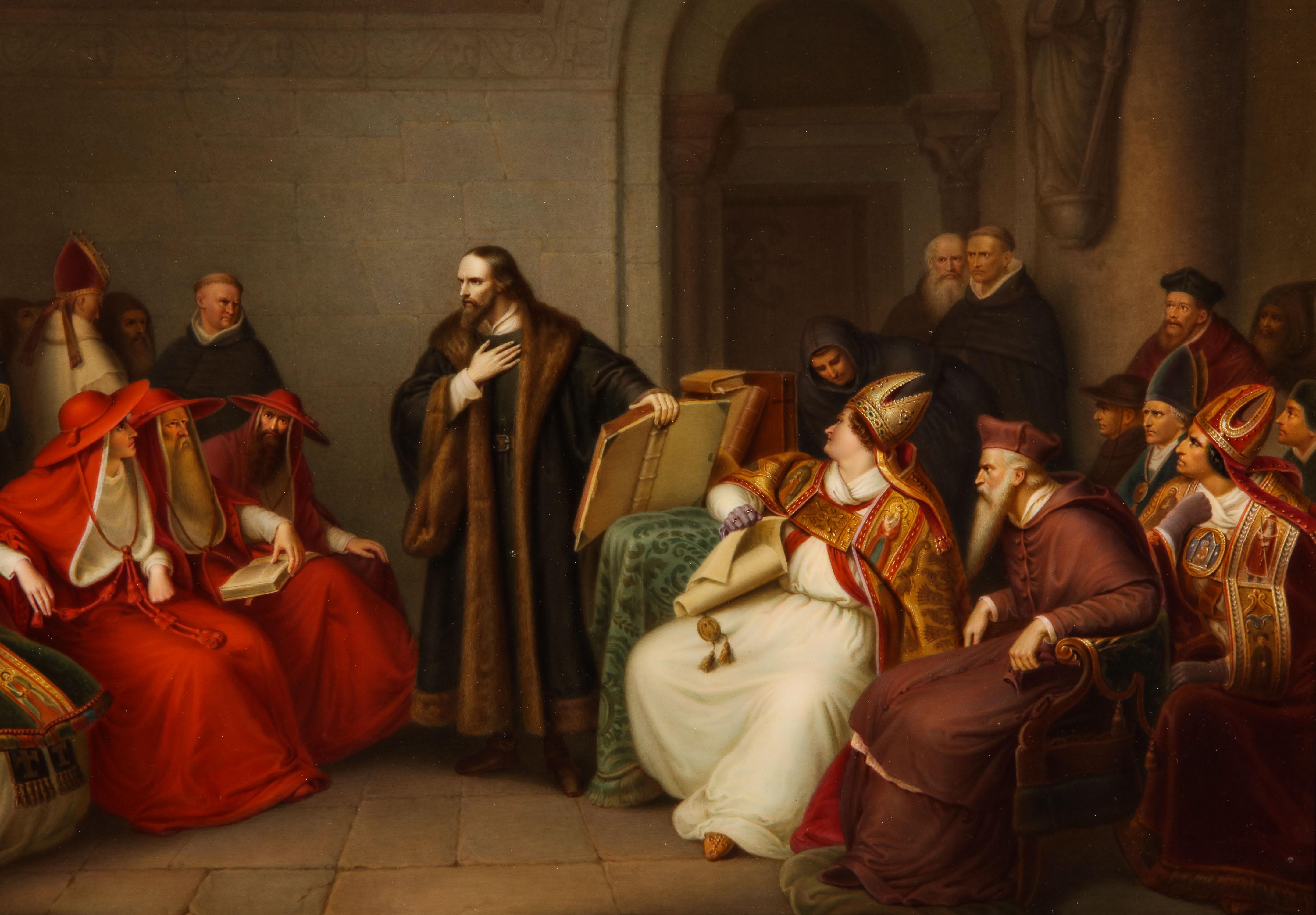 Luigi XVI A.I.C. del 19° secolo, placca di Jan Hus al Concilio di Costanza, di Karl Friedrich Lessing in vendita