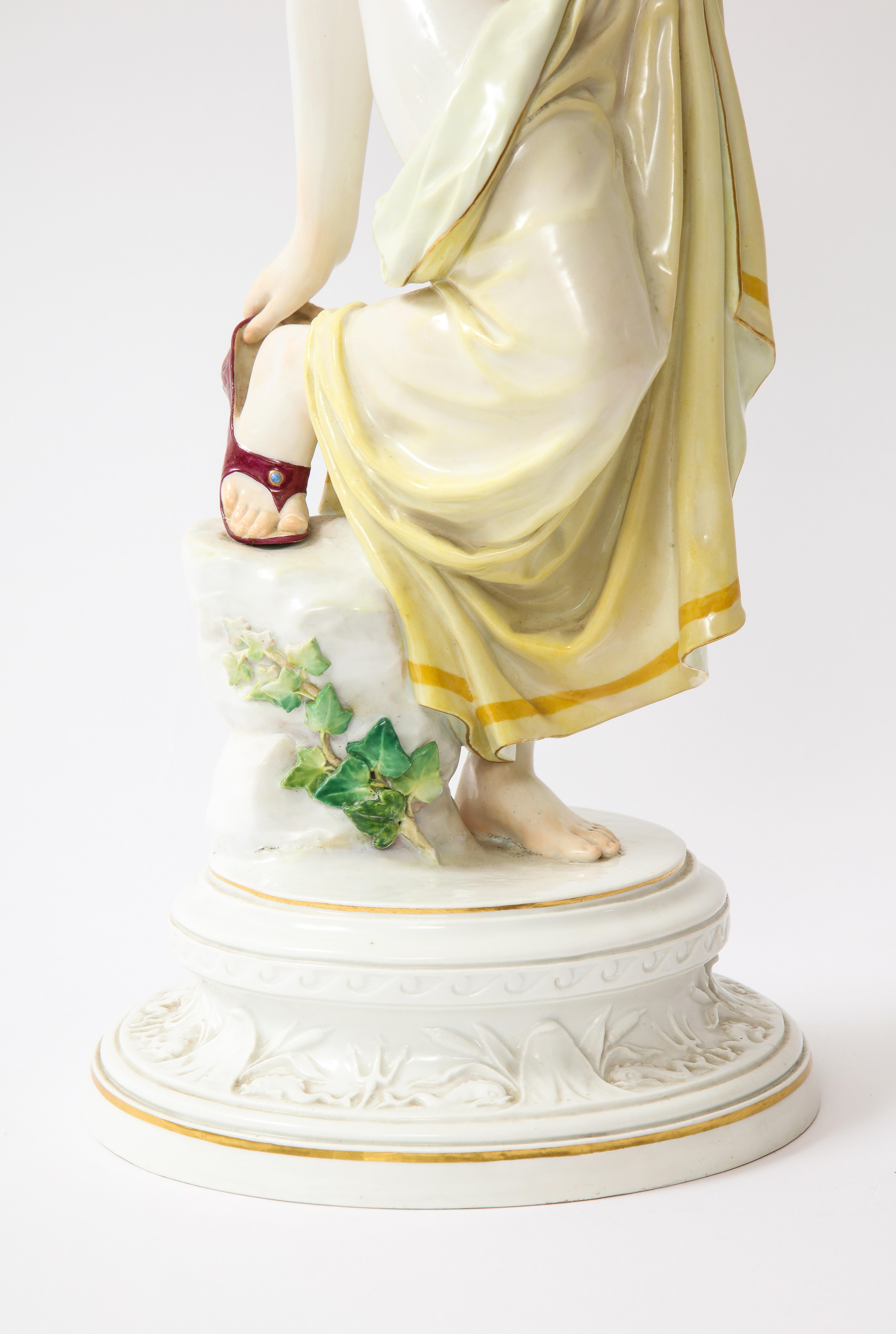 A 19th C. Meissen Porcelain Female Nude Figurine After The Bath, R. Ockelmann For Sale 4