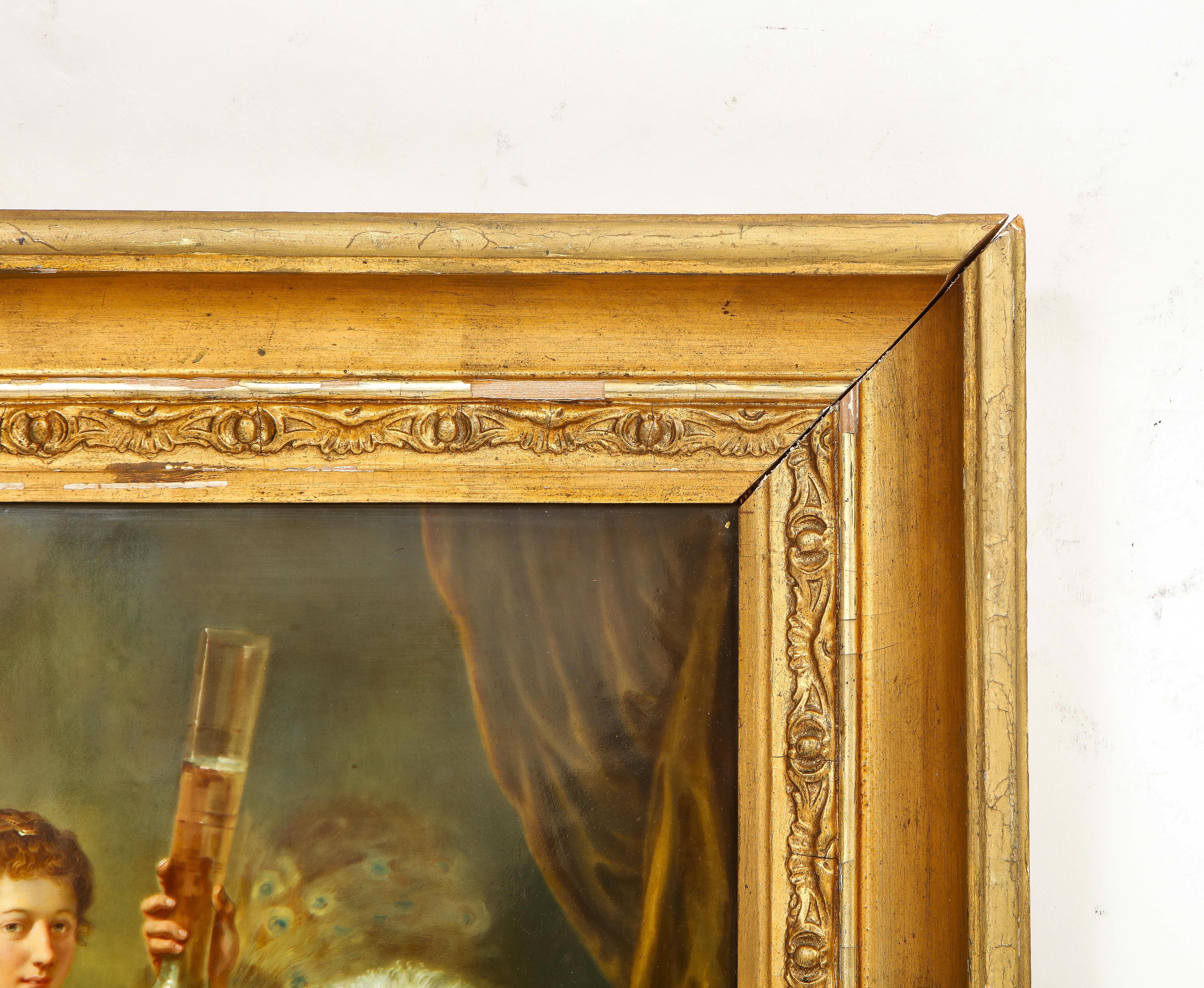 Meissen Porcelain Plaque aus dem 19. Jh. mit der Darstellung von Rembrandt und Saskia in der Taverne (Porzellan) im Angebot
