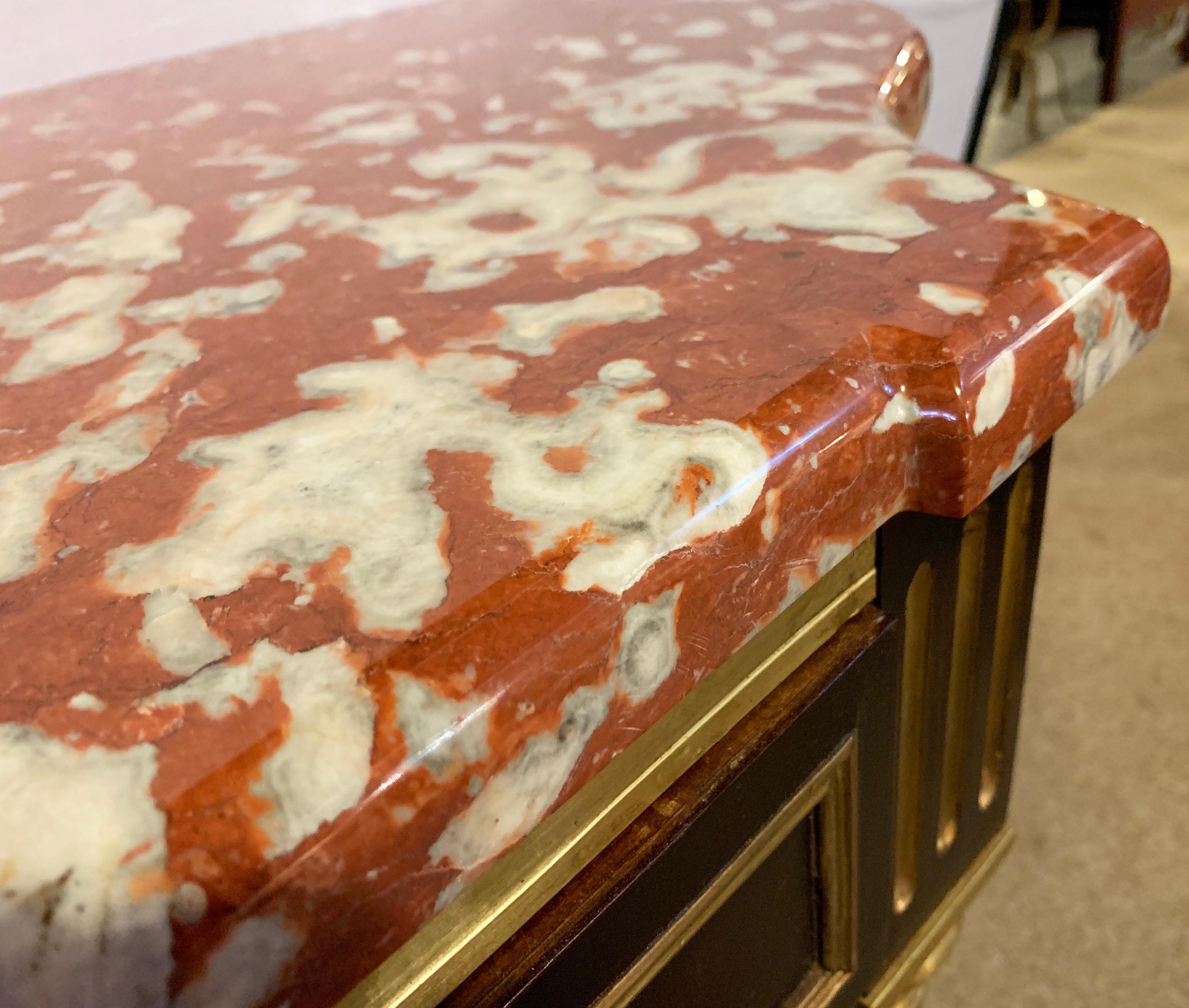 20th Century 19th Century Palatial Russian Neoclassical Marble Top Console Table or Sideboard
