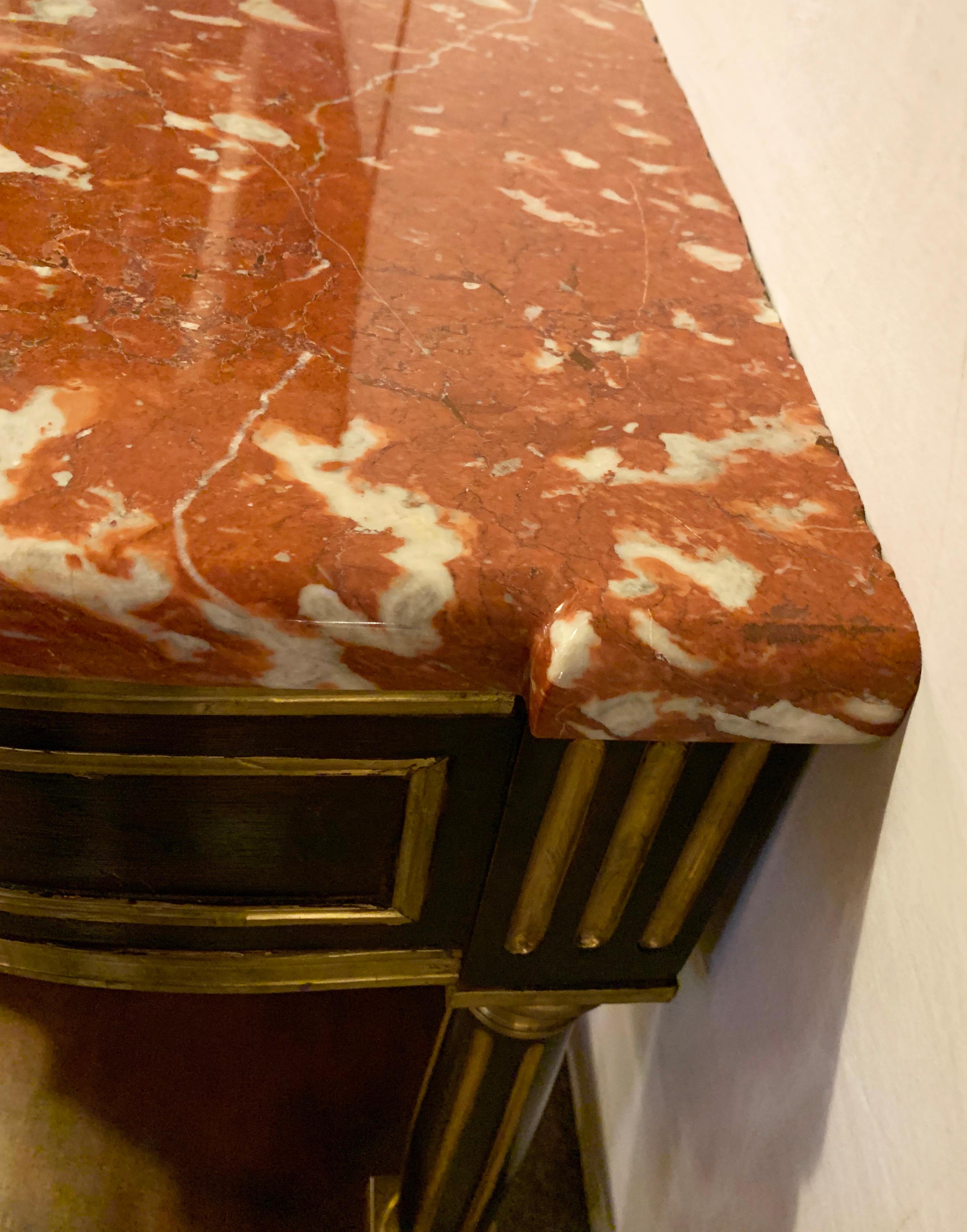 19th Century Palatial Russian Neoclassical Marble Top Console Table or Sideboard 1