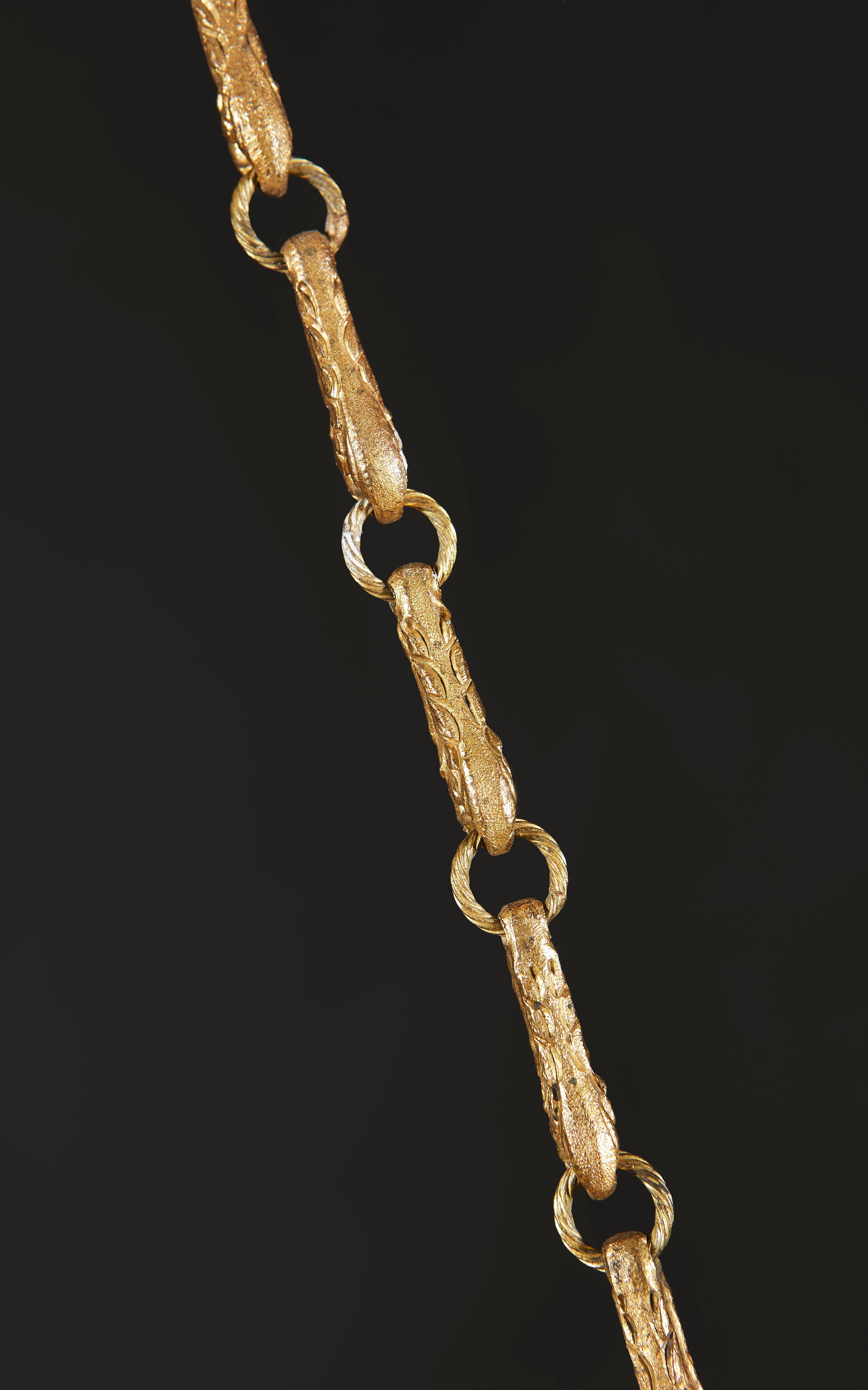 19th Century Alabaster Dish Light with Ormolu Chain 1