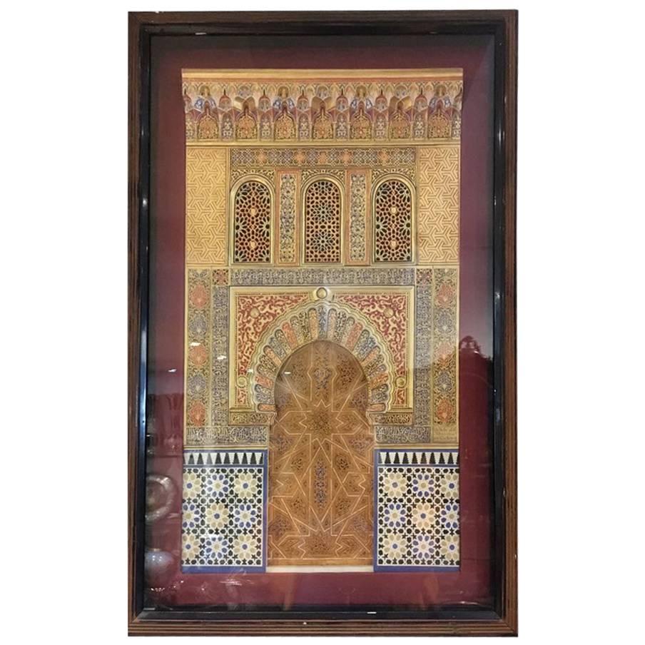 A 19th Century, Alhambra Plaque by Contreras, Spain For Sale