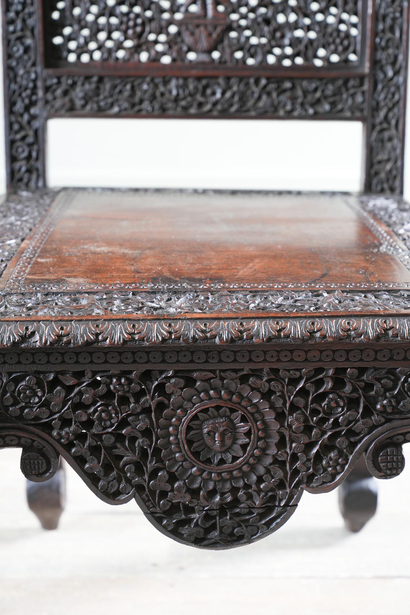 A 19th Century Anglo-Indian Side Chair For Sale 8