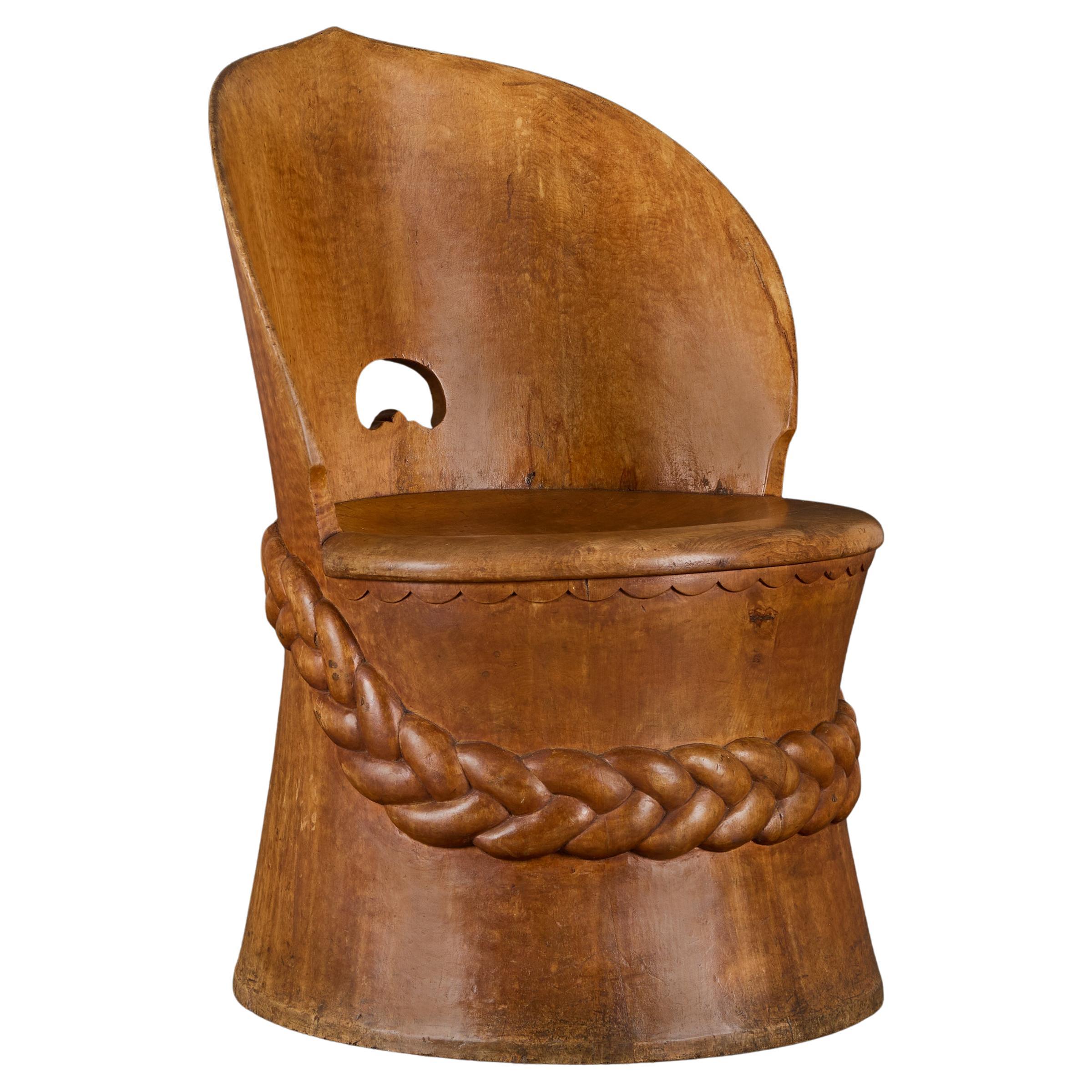 Ein österreichischer alpiner Wannenstuhl aus dem 19.