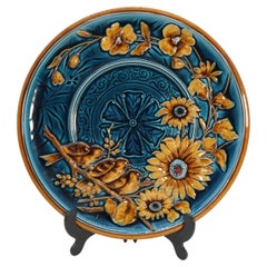 Antique A 19th century Austrian majolica charger from the Gebruder Schutz factory C 1890