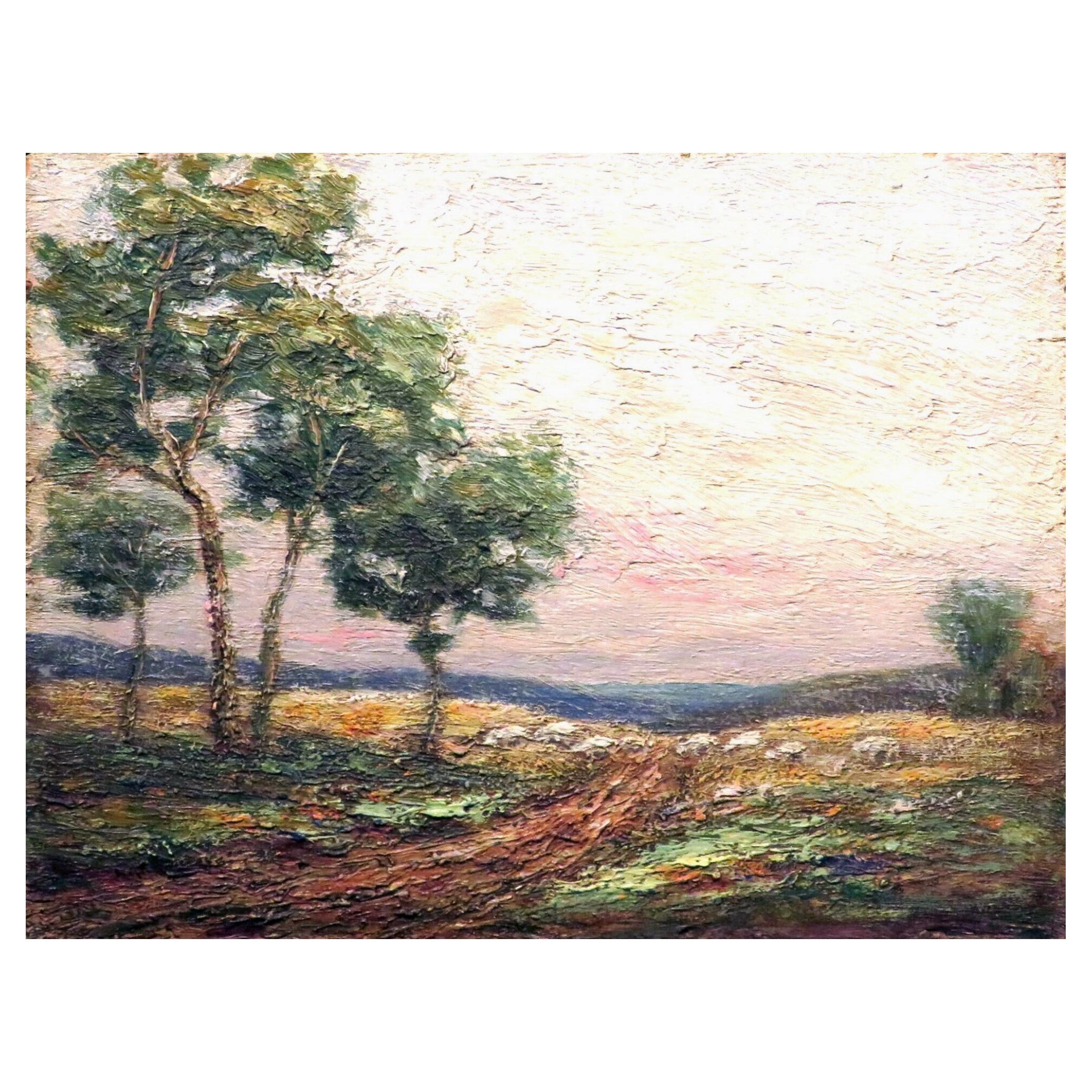 19th Century Barbizon School Pastoral Landscape, France, Circa 1890