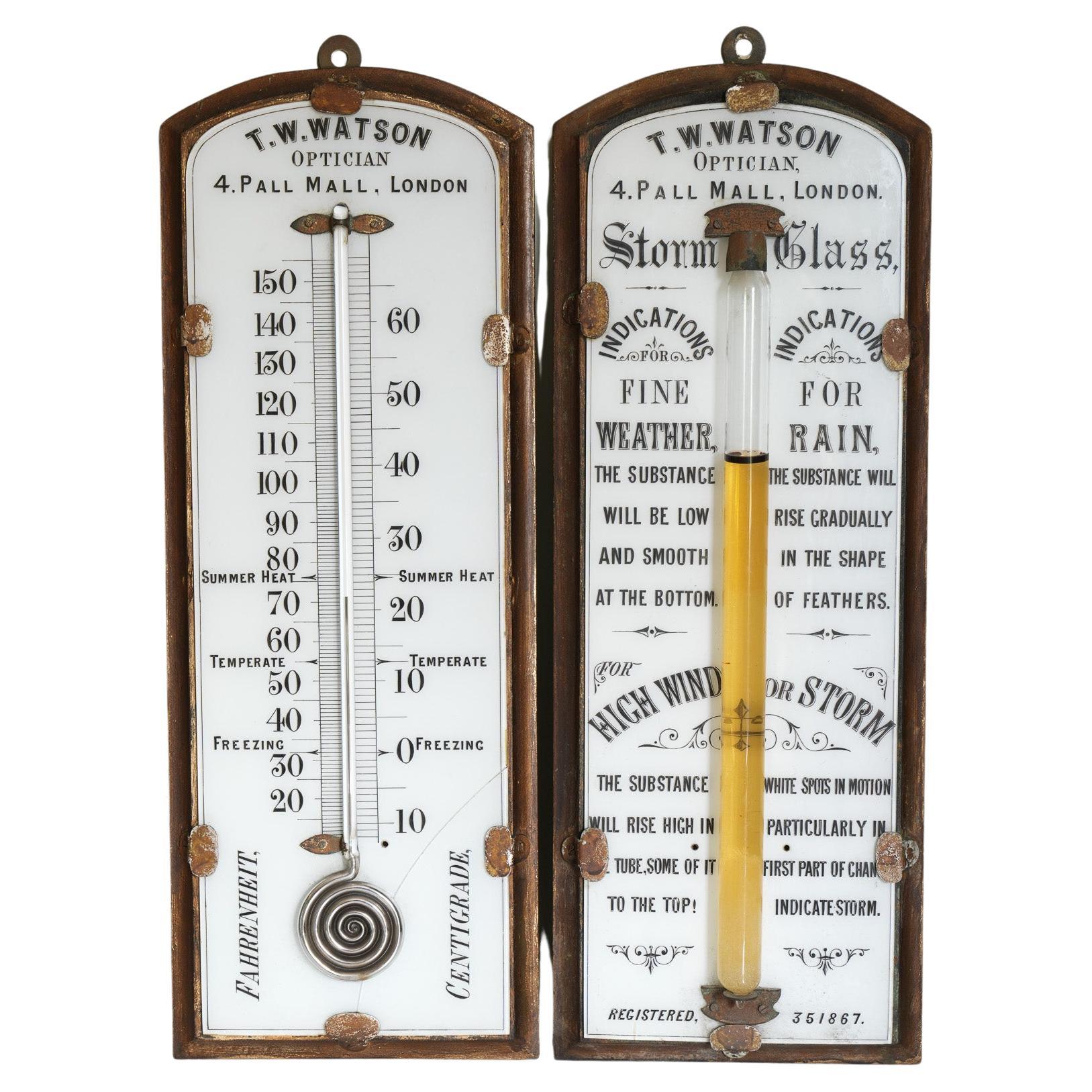 A 19th Century Barometer 
Thermometer by T.W.Watson
