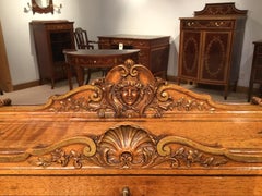19th Century Baroque Style French Walnut and Parcel Gilt Folio Cabinet