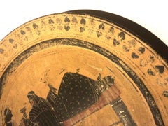 A 19th Century Black Figure Etruscan Archaic Style Grand Tour Plate