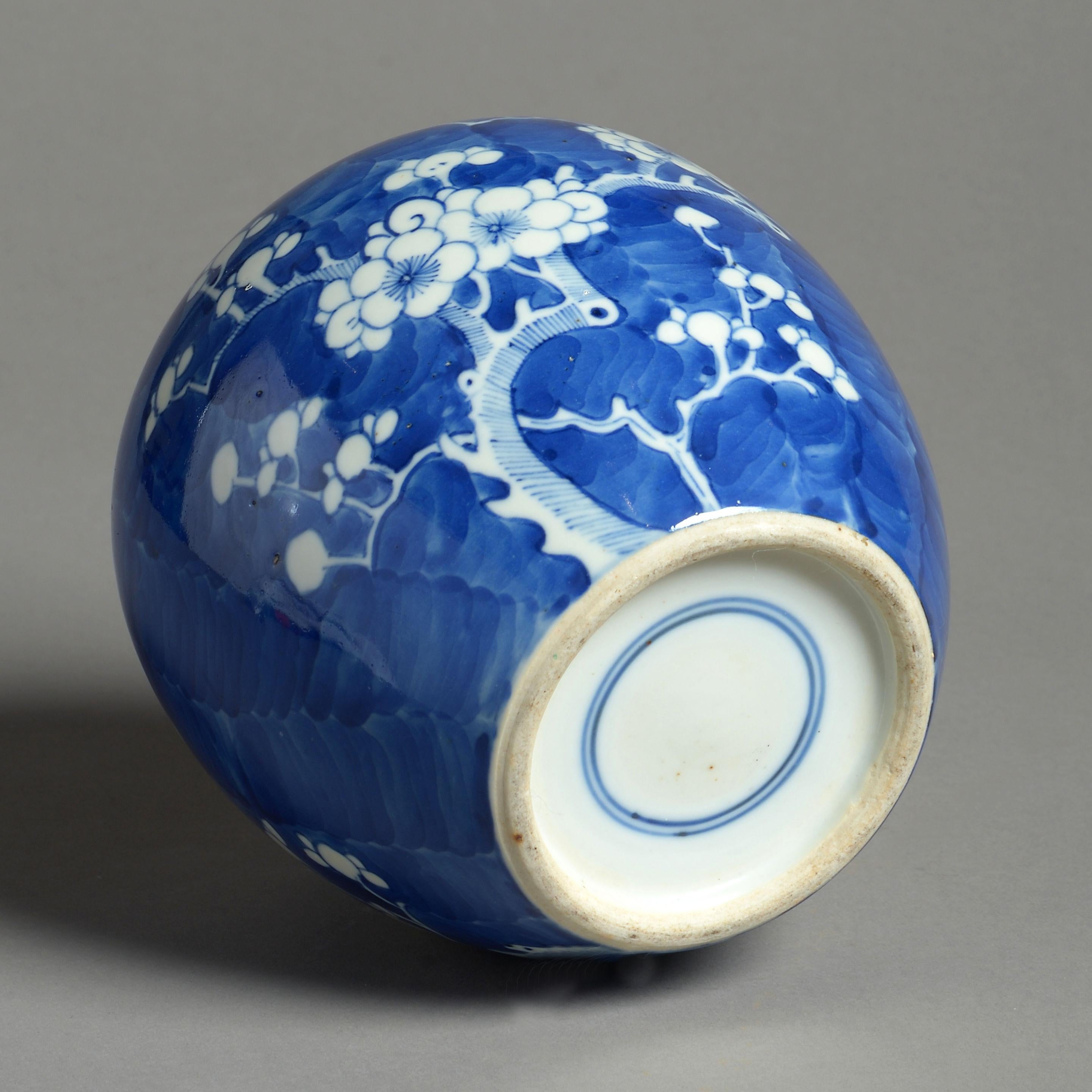Late 19th Century 19th Century Blue and White Porcelain Jar