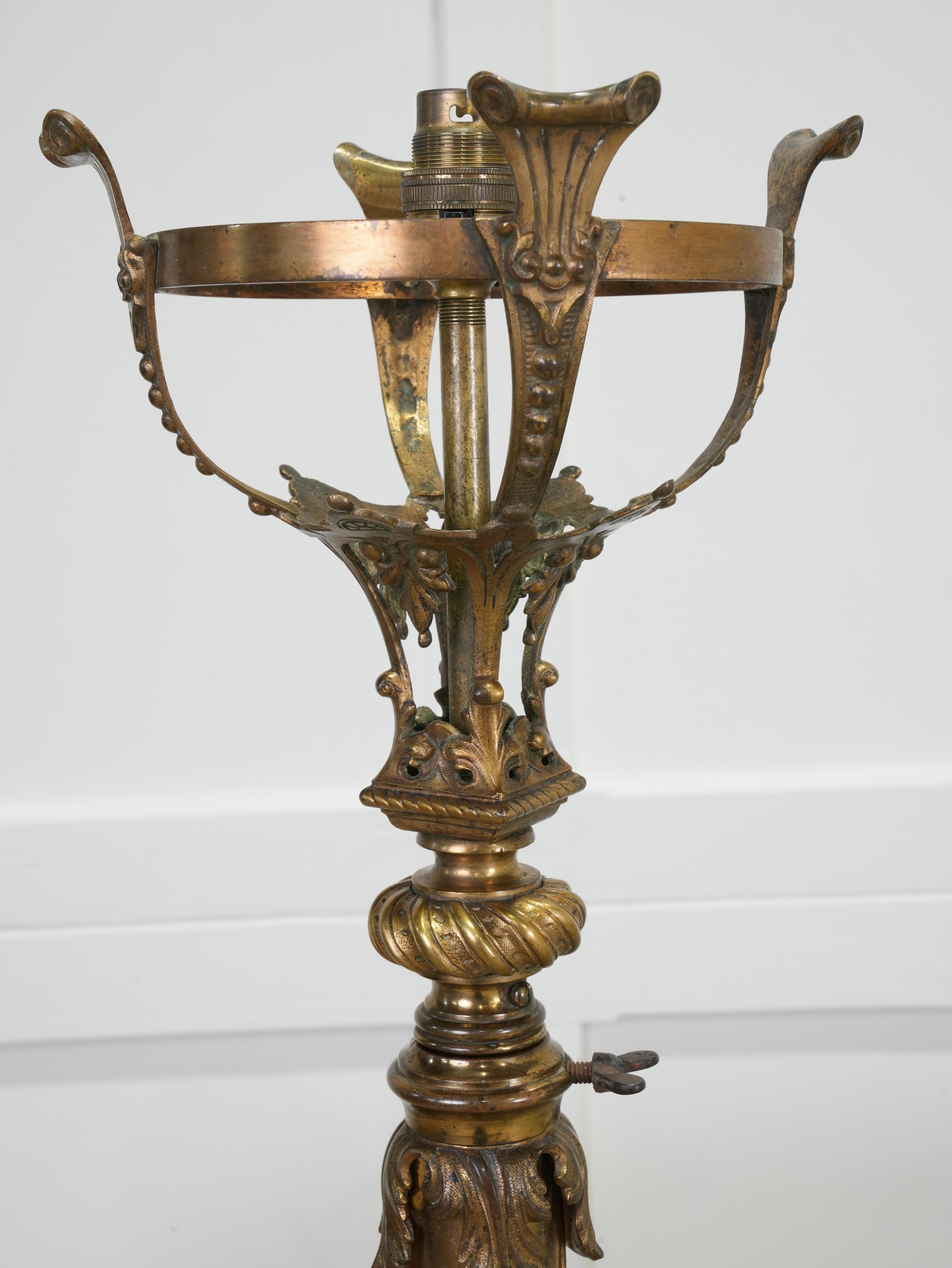 A 19th Century Brass Standard Lamp 1