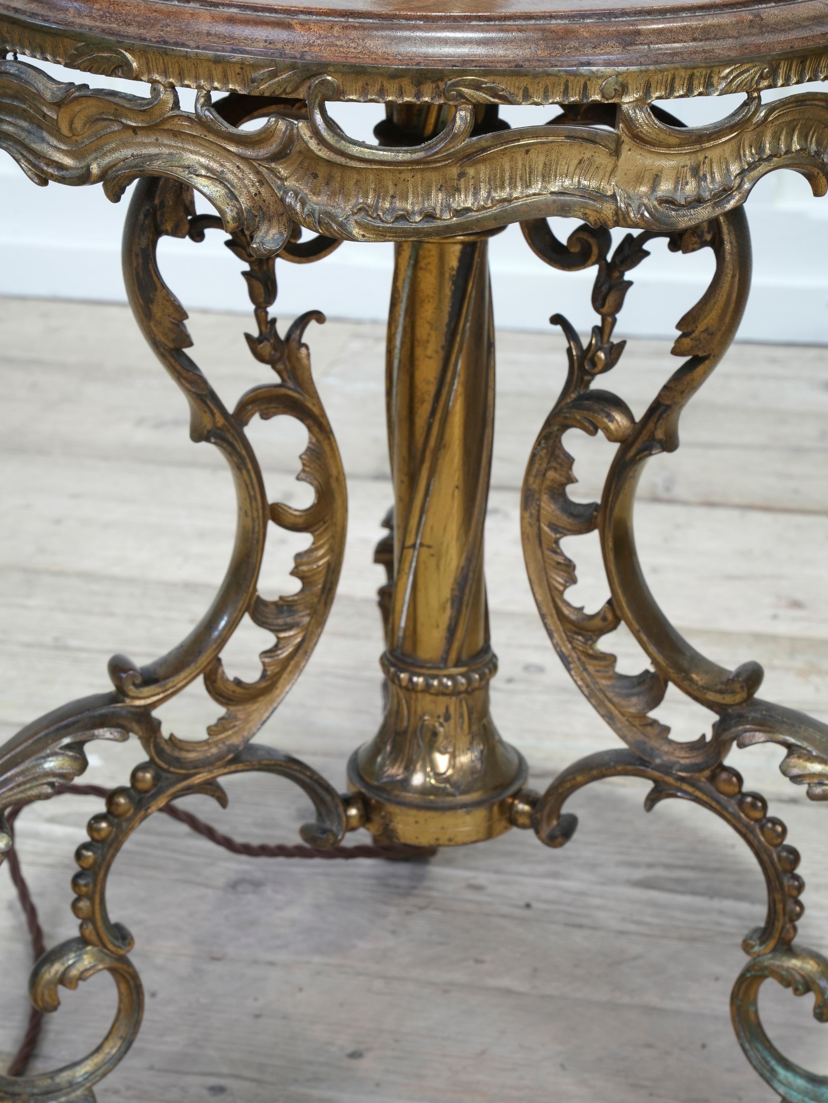 A 19th Century Brass Standard Lamp 4