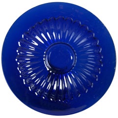 Antique 19th Century Bristol Blue Glass Charger