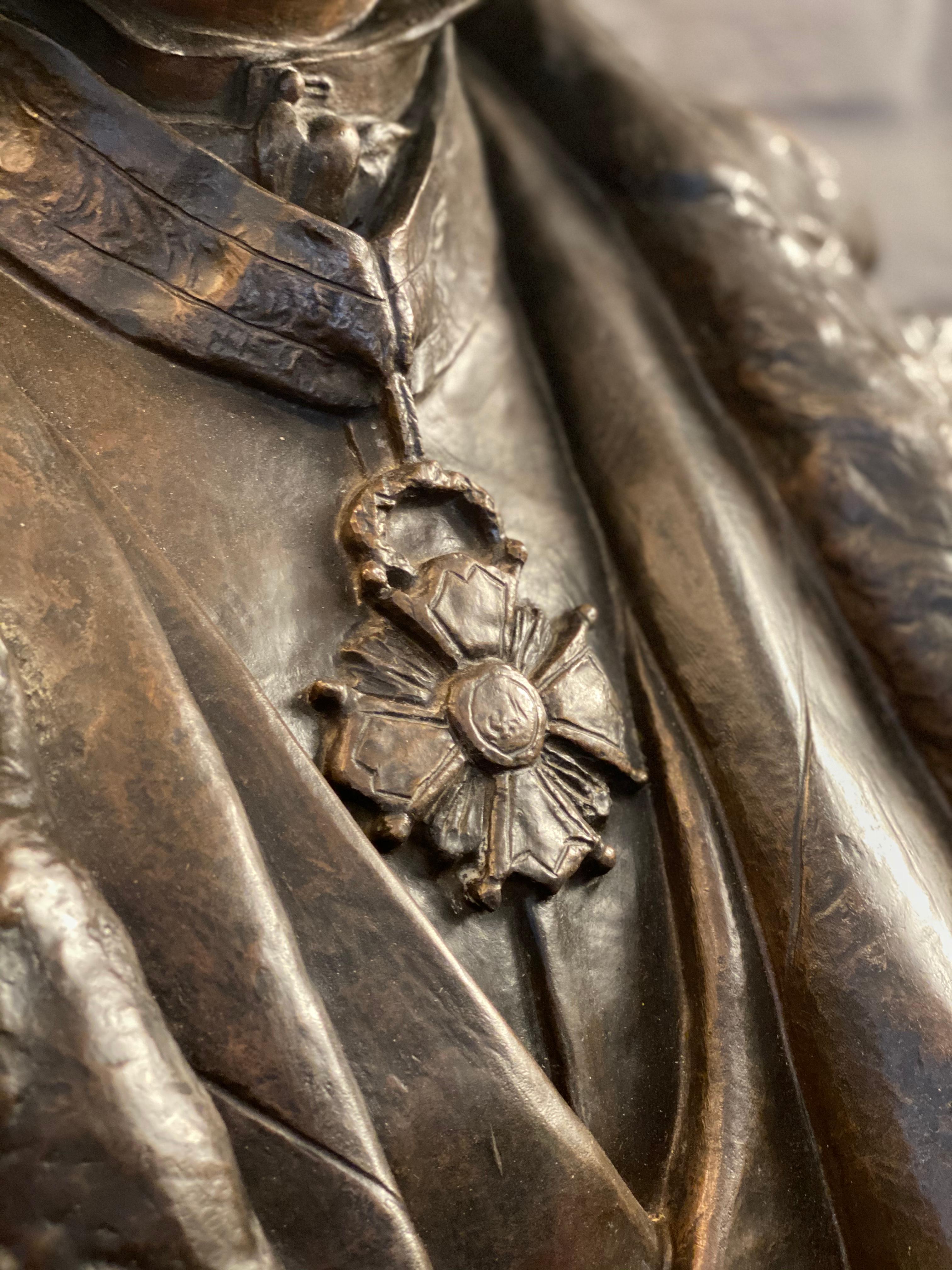19th Century Bronze Bust from Thiebaut Freres Paris Foundry In Good Condition In London, GB