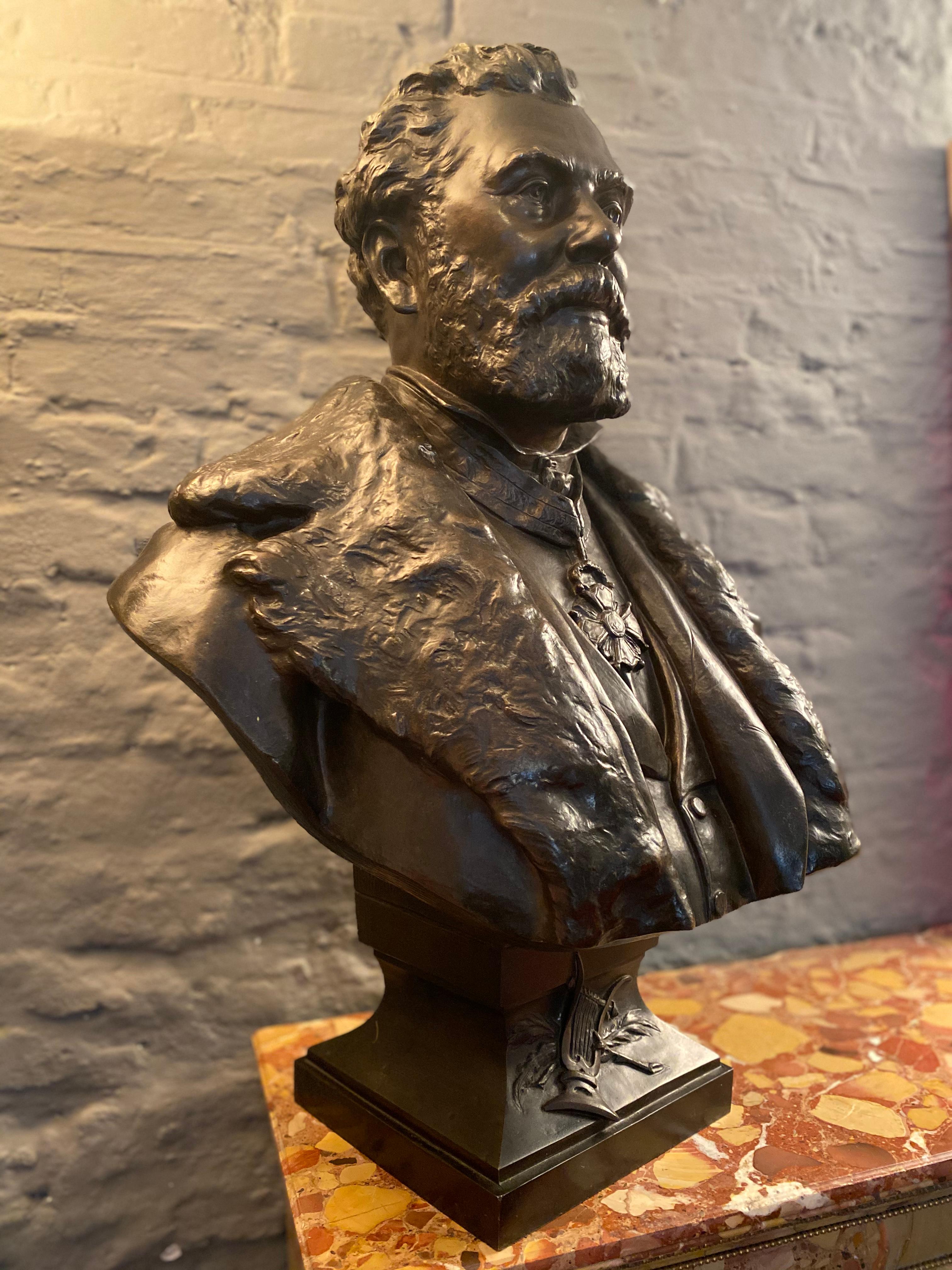 19th Century Bronze Bust from Thiebaut Freres Paris Foundry 1