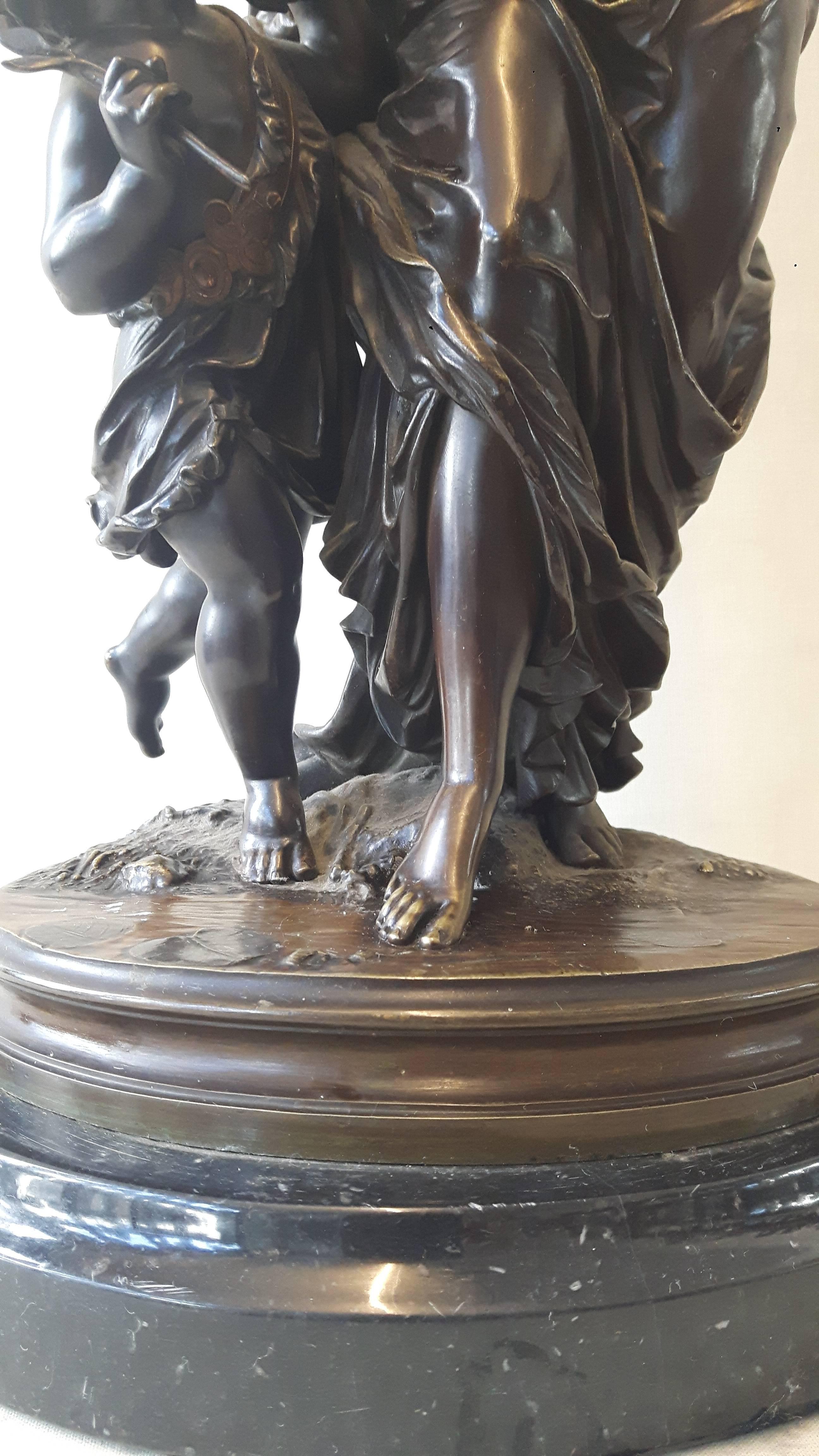 Neoclassical 19th Century Bronze Figure For Sale