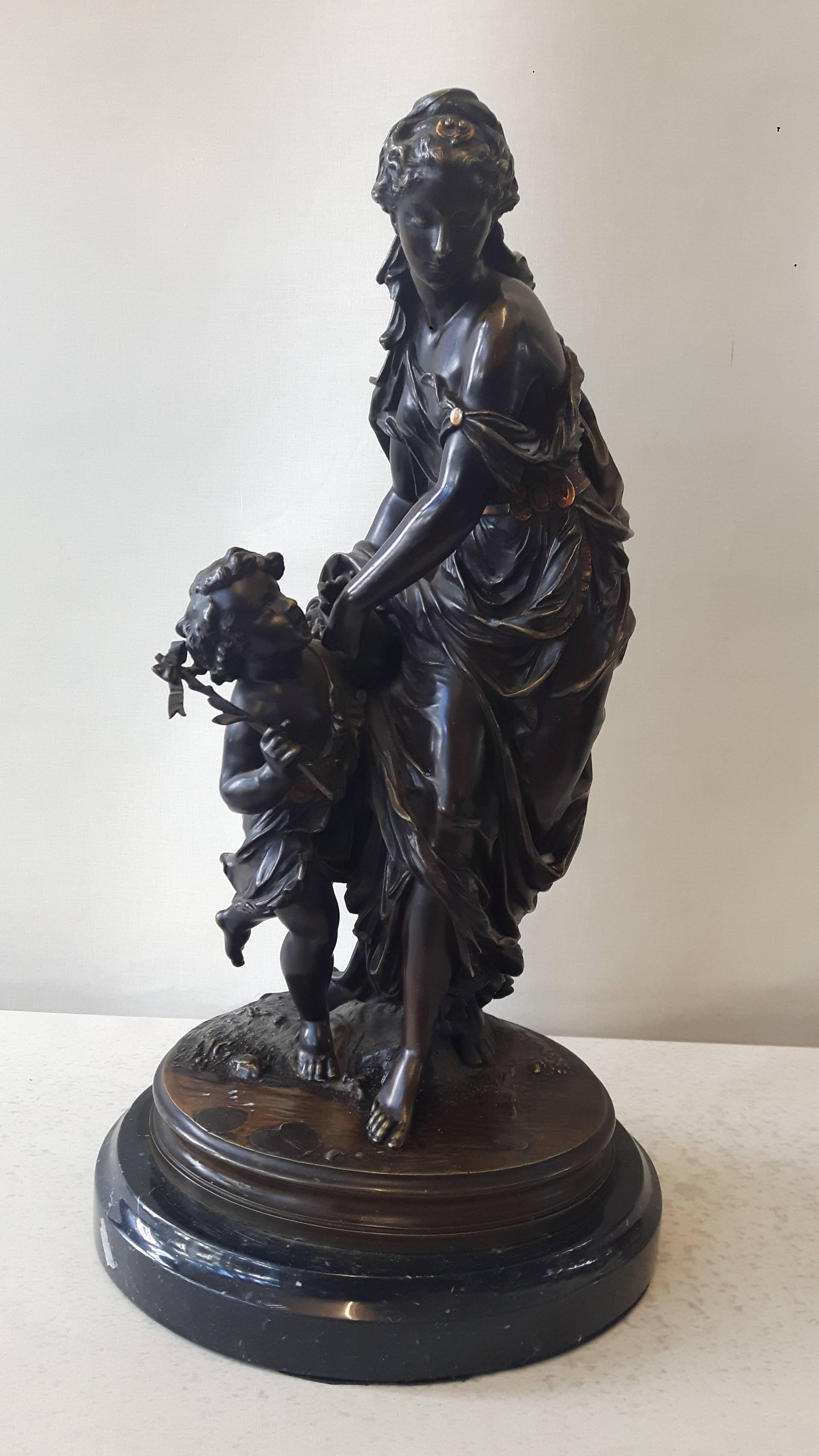 Moulage Figure en bronze du 19e siècle en vente
