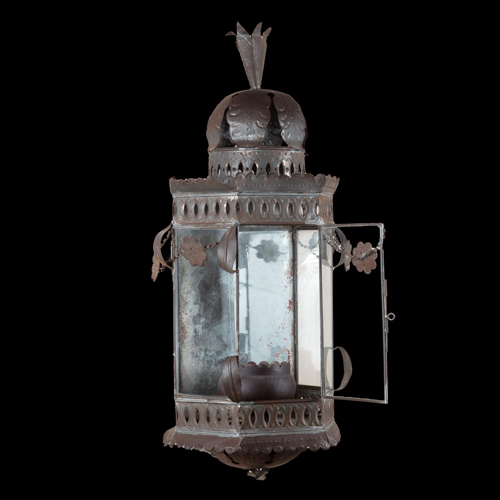 bronze metal lantern