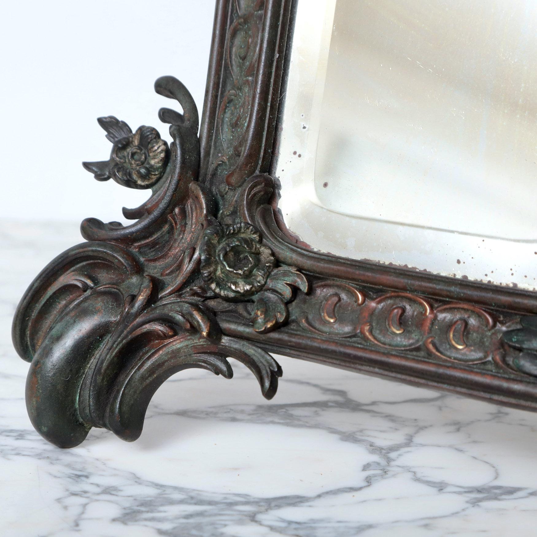 19th Century Bronze Mirror  For Sale 1