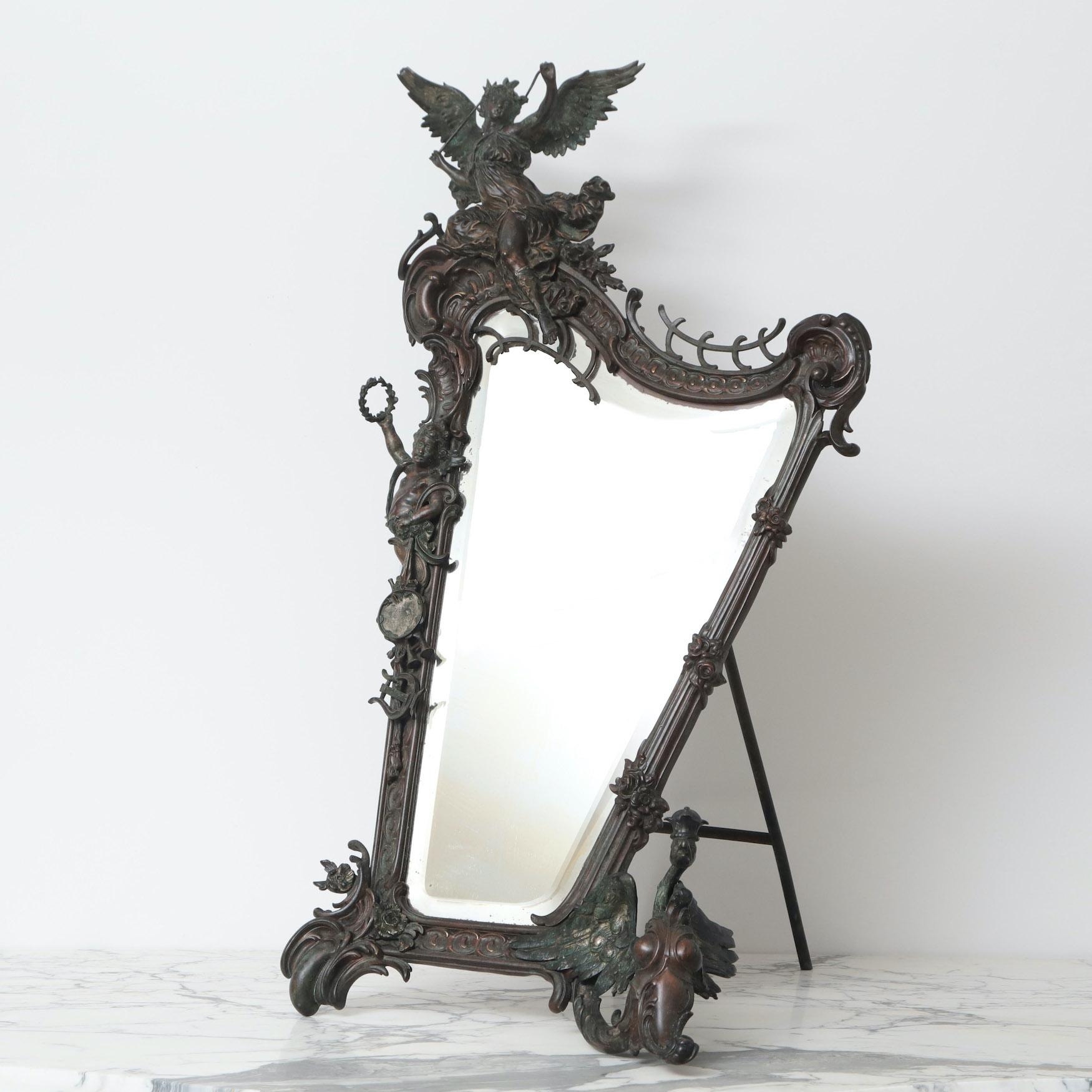 19th Century Bronze Mirror  For Sale 2