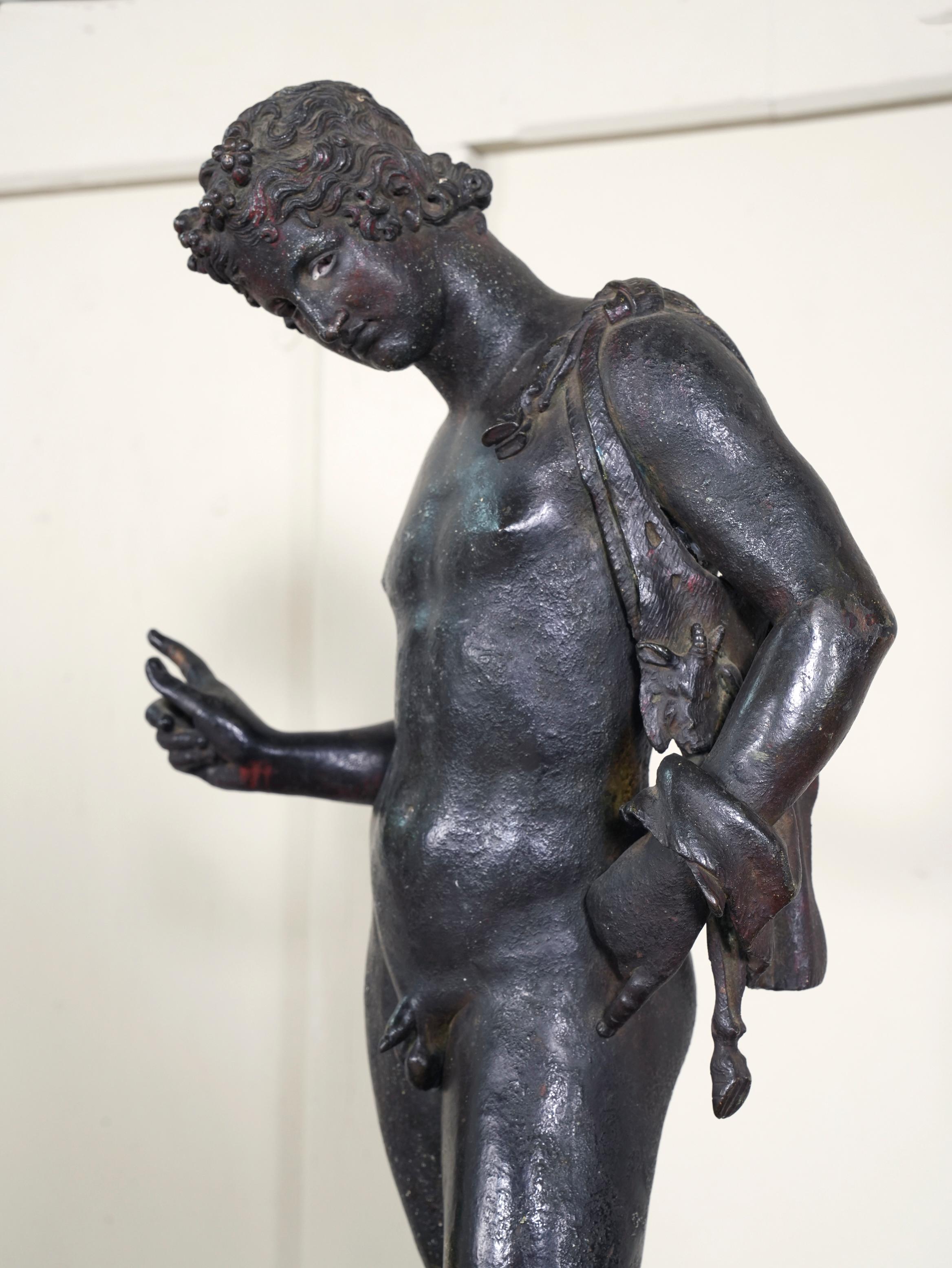 19th Century Bronze Narcissus by Sabatino 7