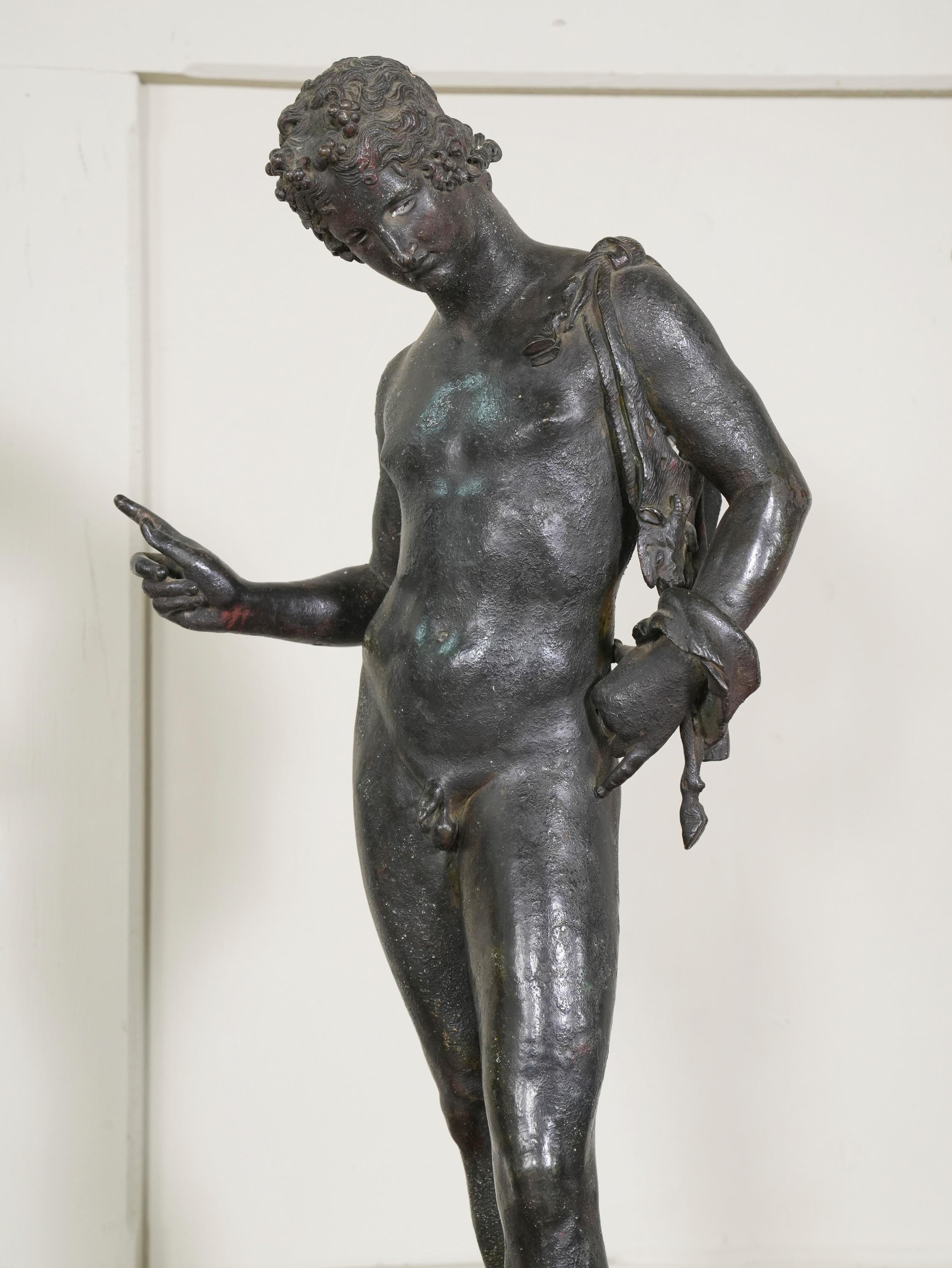 19th Century Bronze Narcissus by Sabatino 3