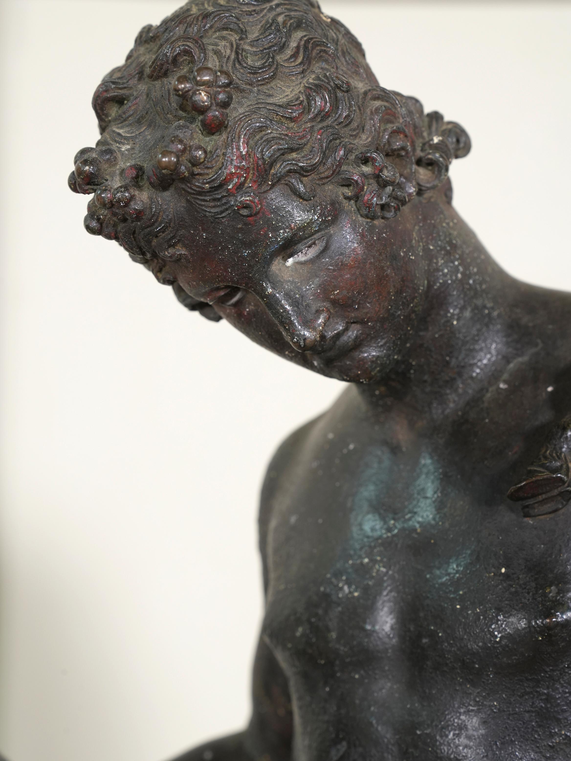 19th Century Bronze Narcissus by Sabatino 4