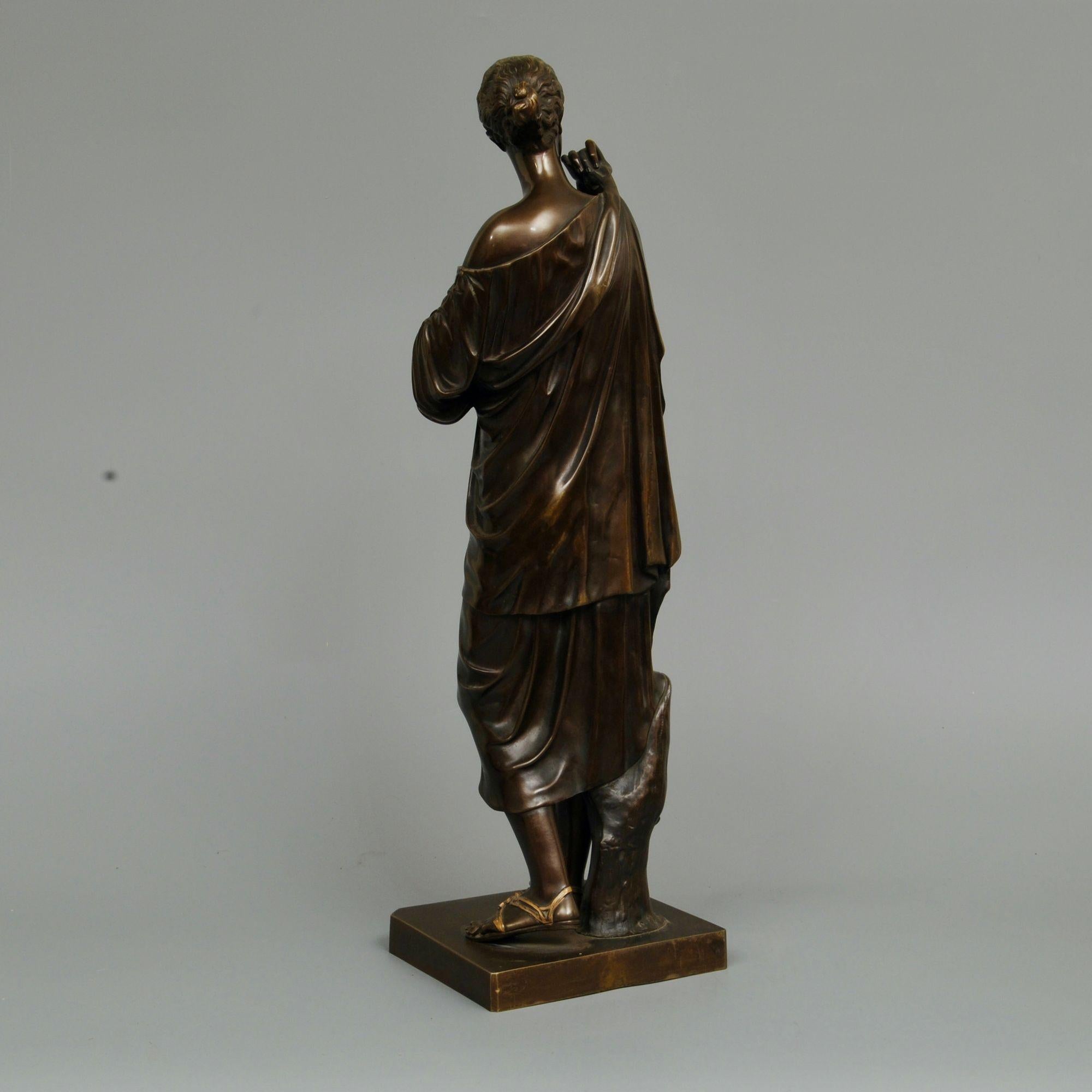 French A 19TH CENTURY BRONZE of DIANA For Sale