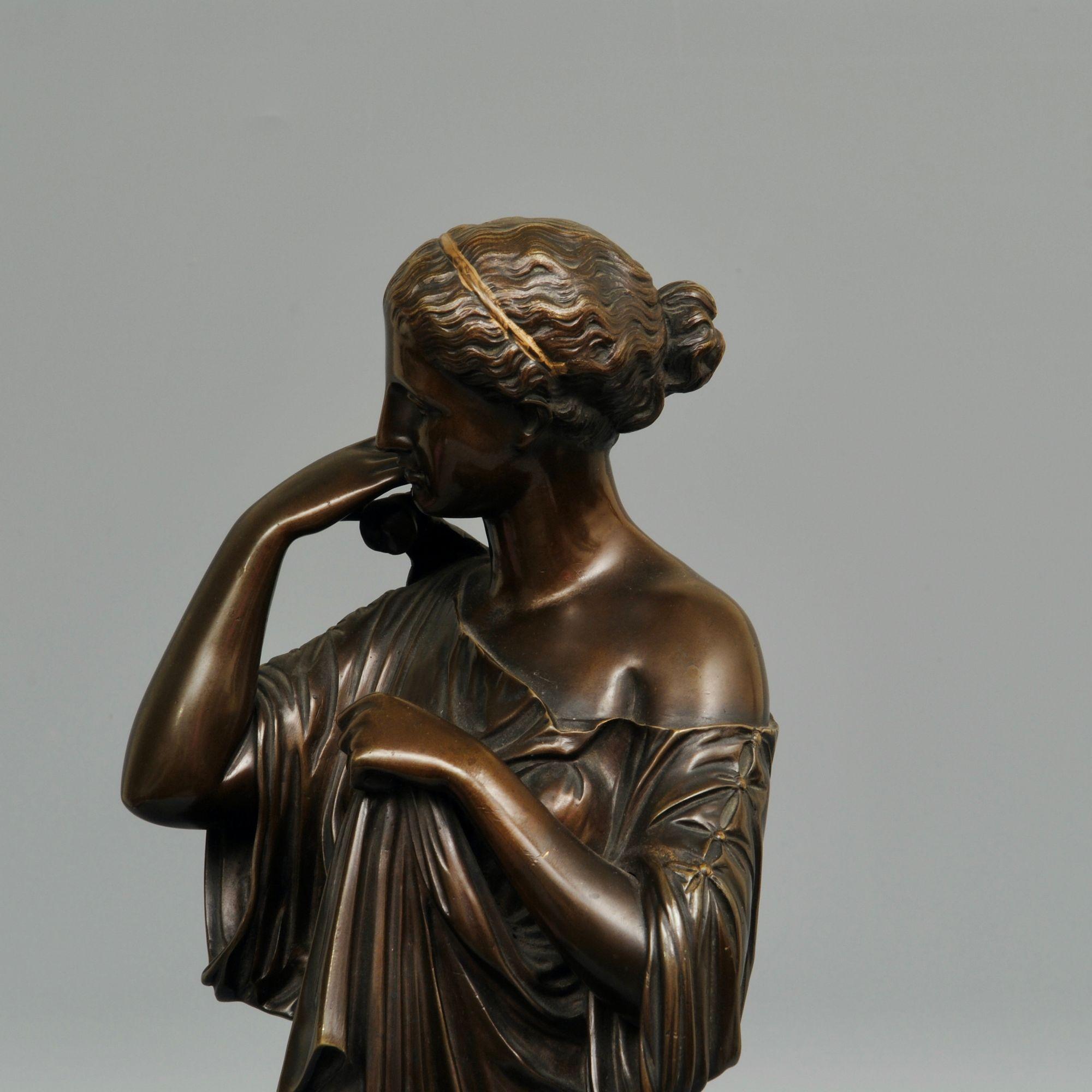 A 19TH CENTURY BRONZE of DIANA In Good Condition For Sale In Lincolnshire, GB