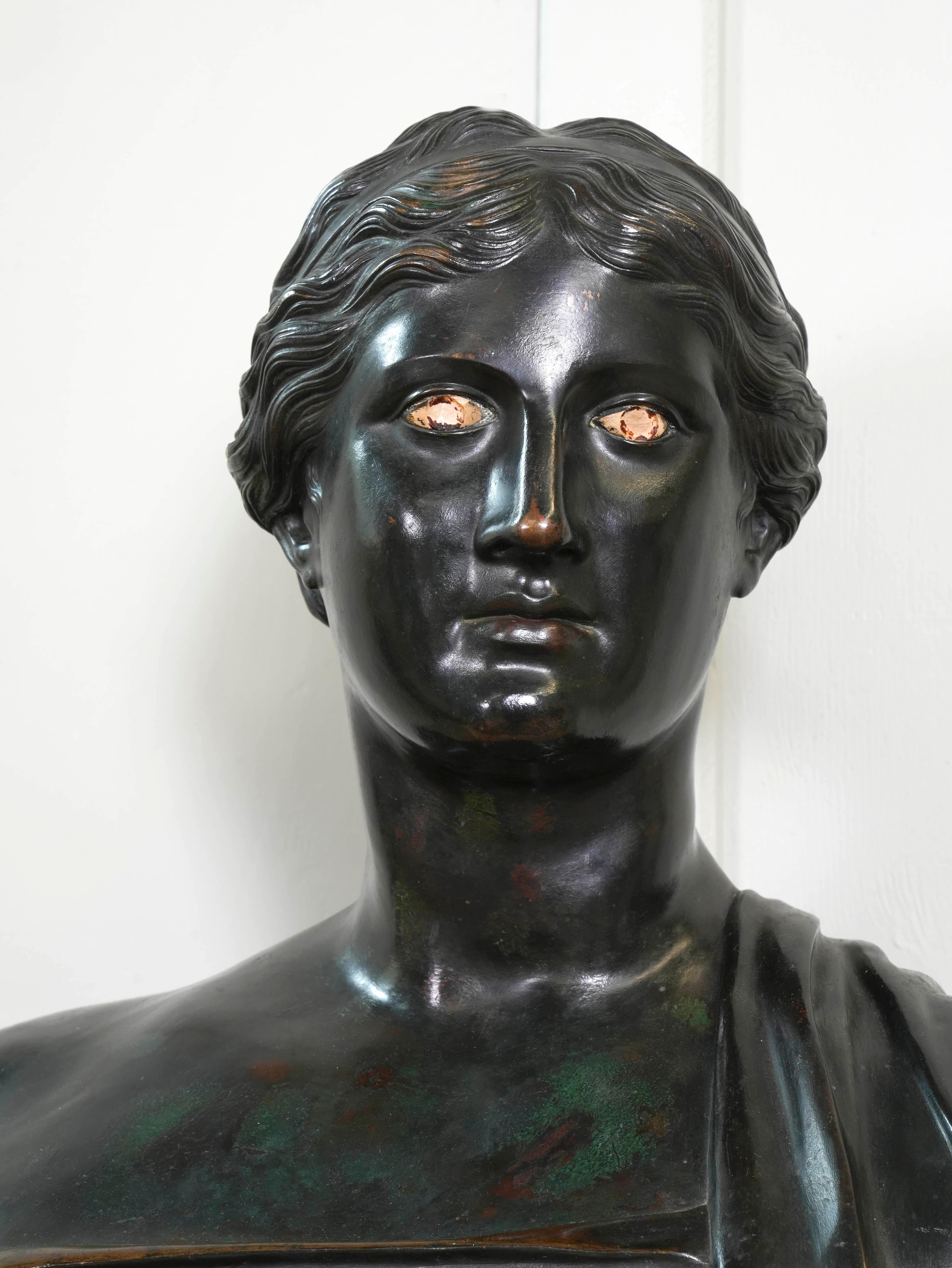 Neoclassical 19th Century Bronze of the Poet Sappho