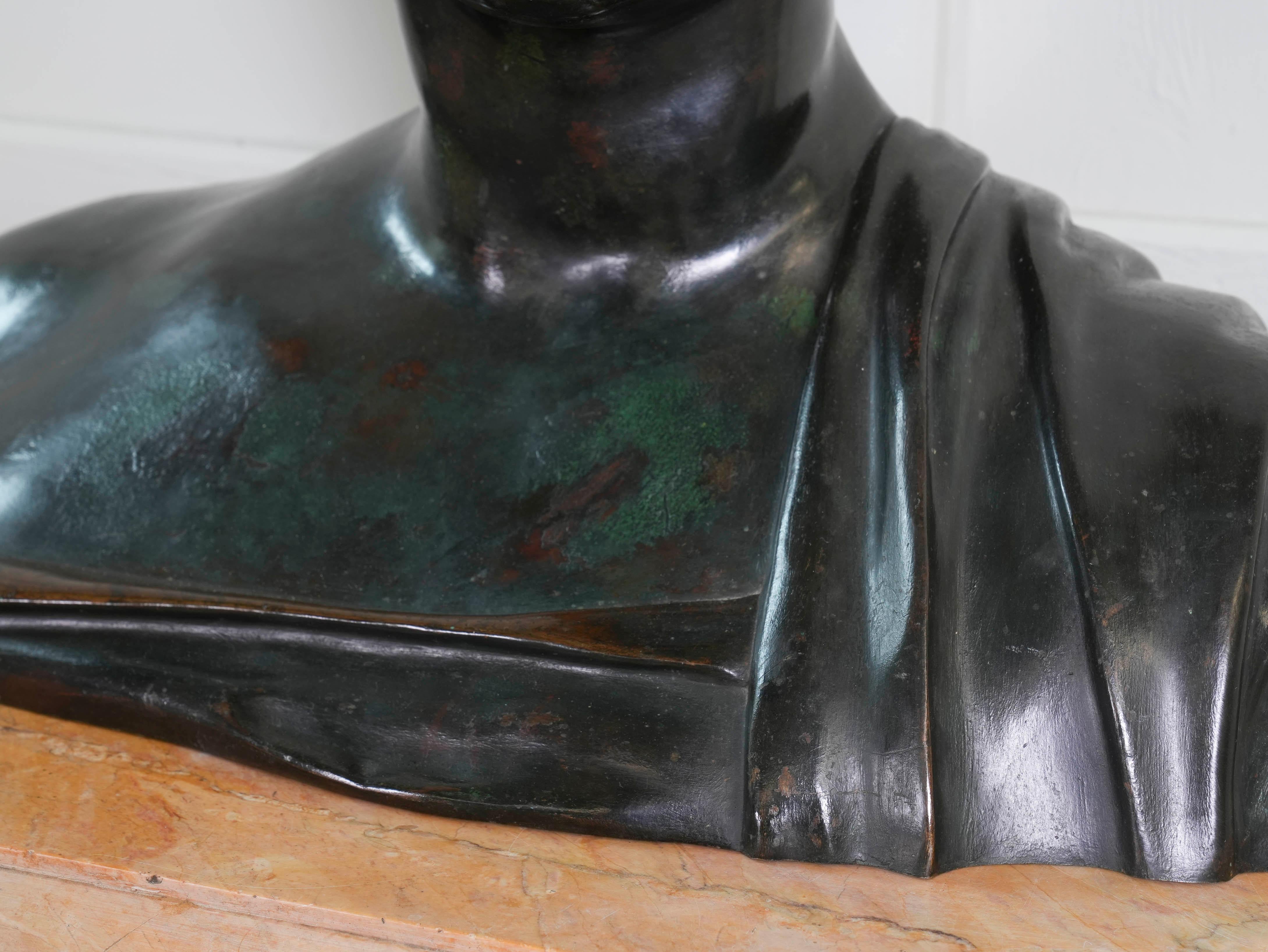 Patinated 19th Century Bronze of the Poet Sappho