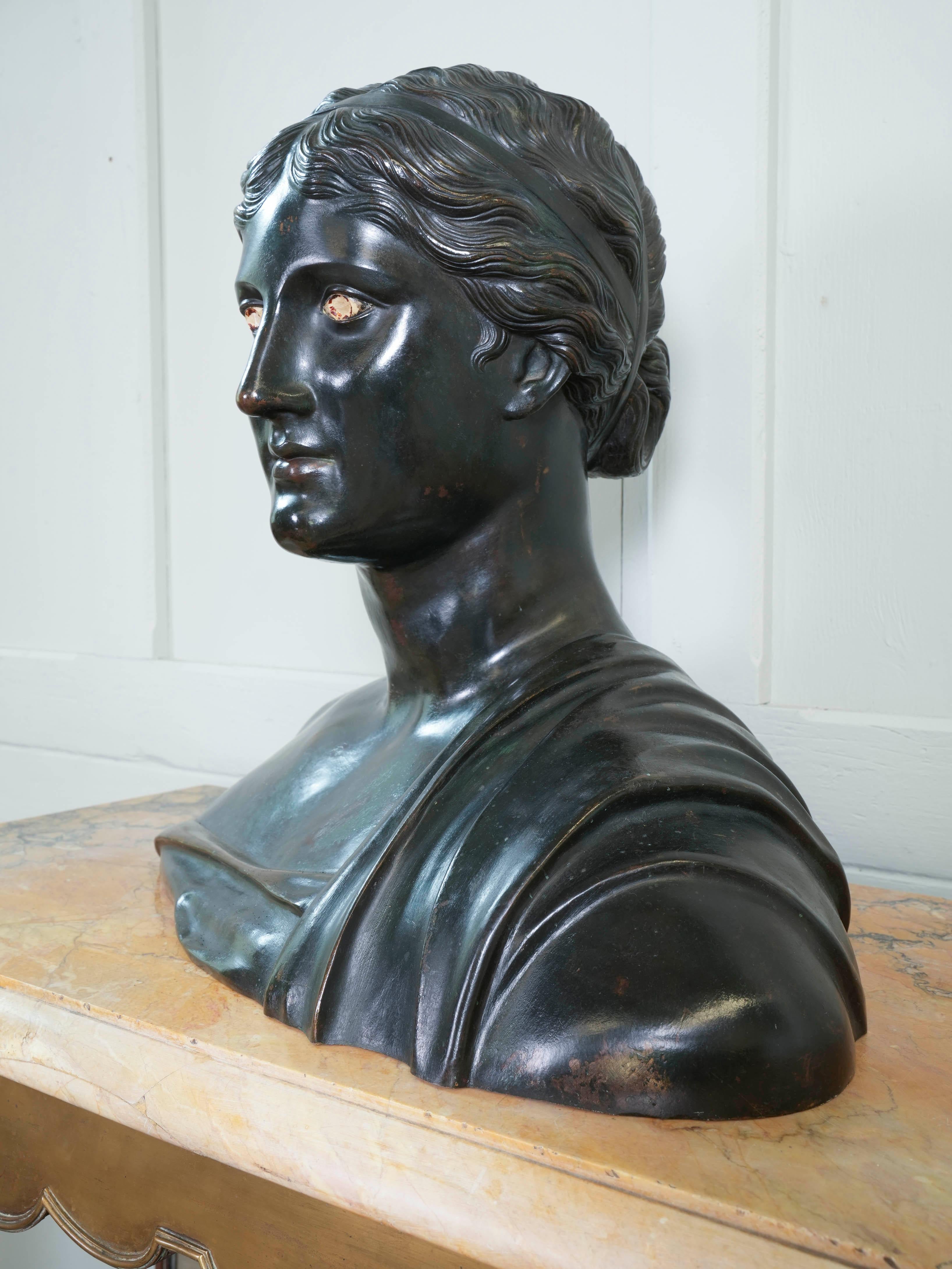 19th Century Bronze of the Poet Sappho 2