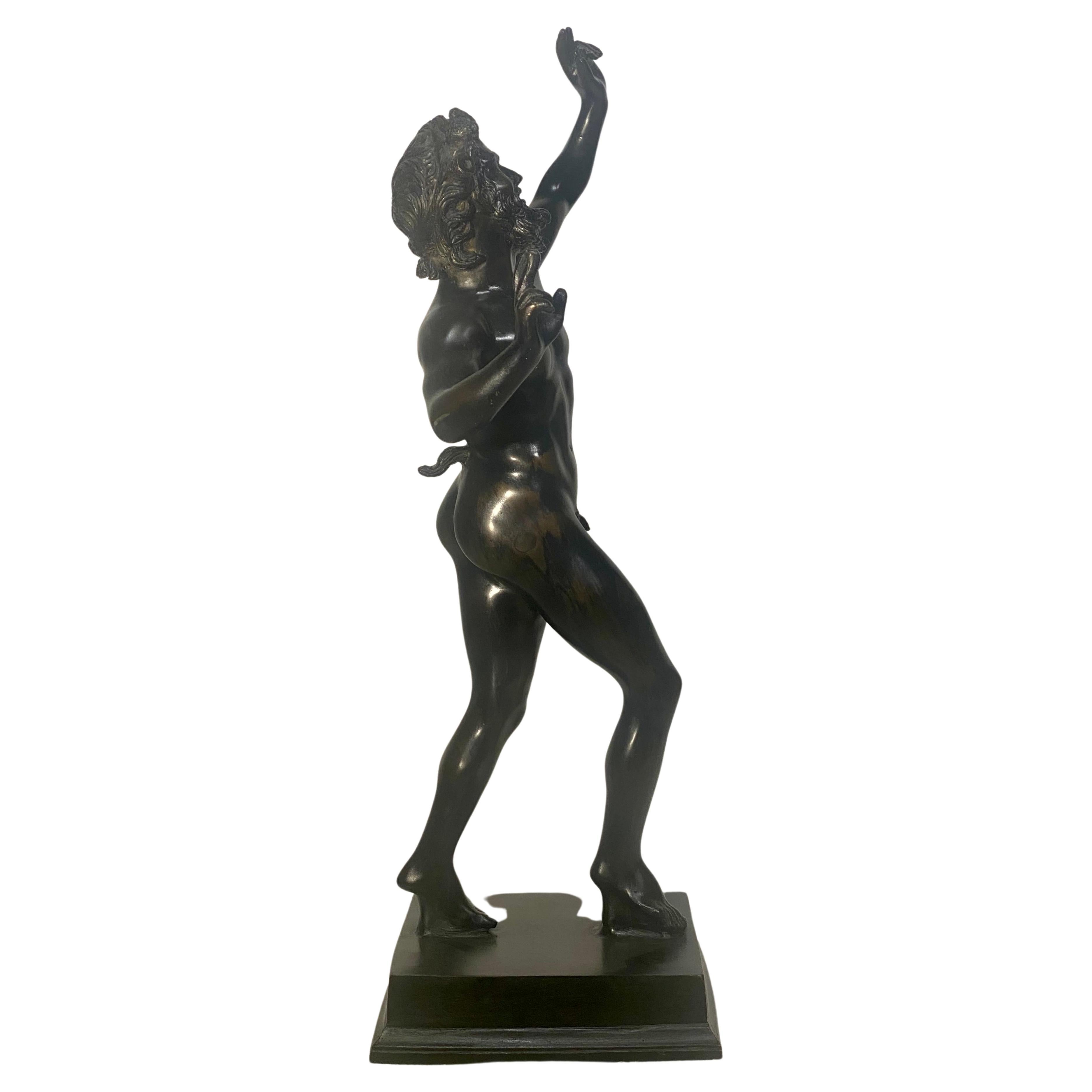 A  19th Century Bronze Sculpture Of The Dancing Faun of Pompeii In Excellent Condition In London, GB